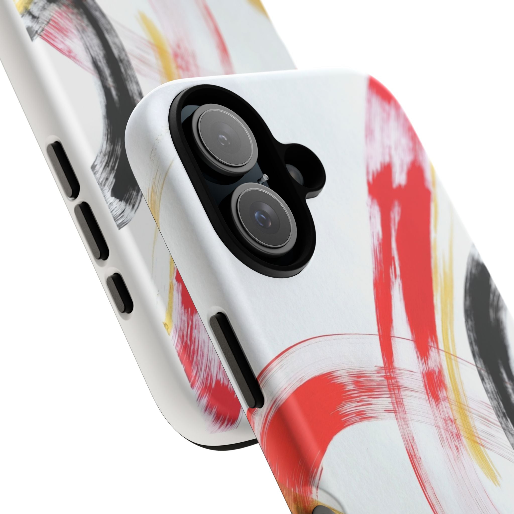 Tough Cases — Abstract Red & Black Brushstroke Phone Case by Paola Capon