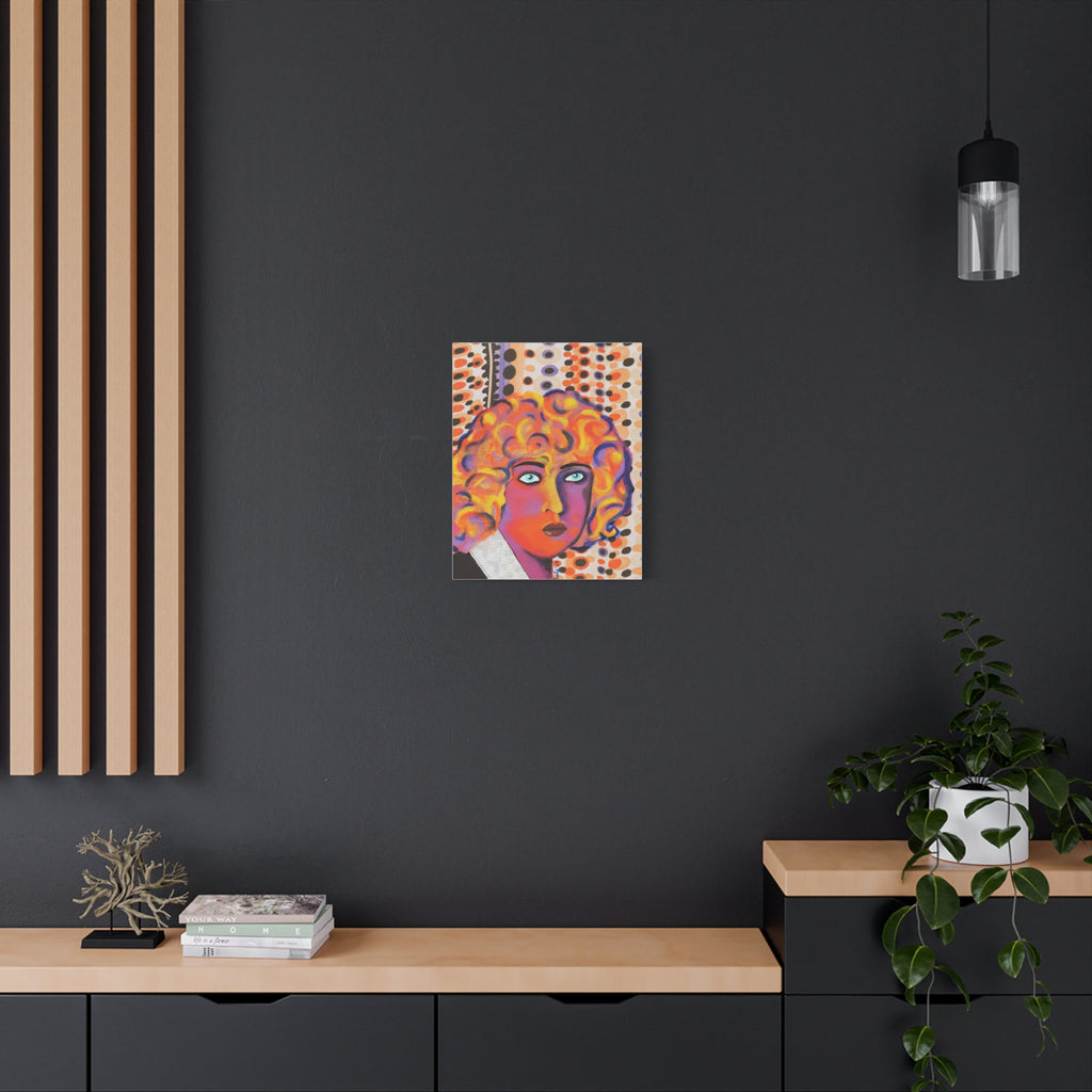 Colorful Pop Art Nahui Olin Portrait Canvas - Matte Stretched Wall Art