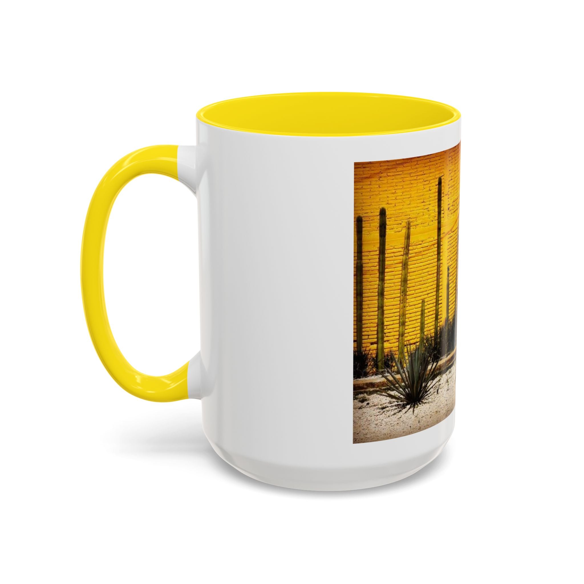Desert Sunset Coffee Mug — Saguaro Cactus Accent Mug (11/15 oz)