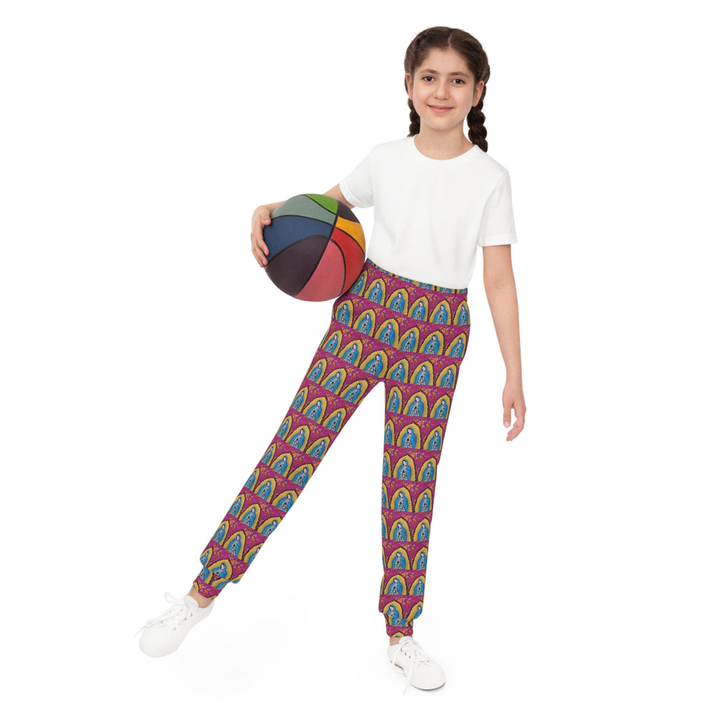 Youth Joggers — Colorful Rainbow Arch All-Over Print