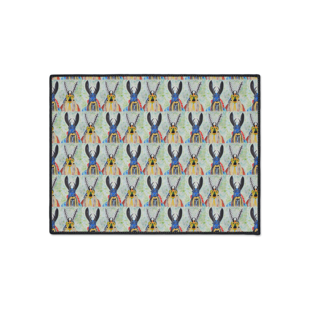 Donkey Pattern Heavy Duty Floor Mat — Colorful Southwestern Donkey Repeat Rug for Entryway & Kitchen