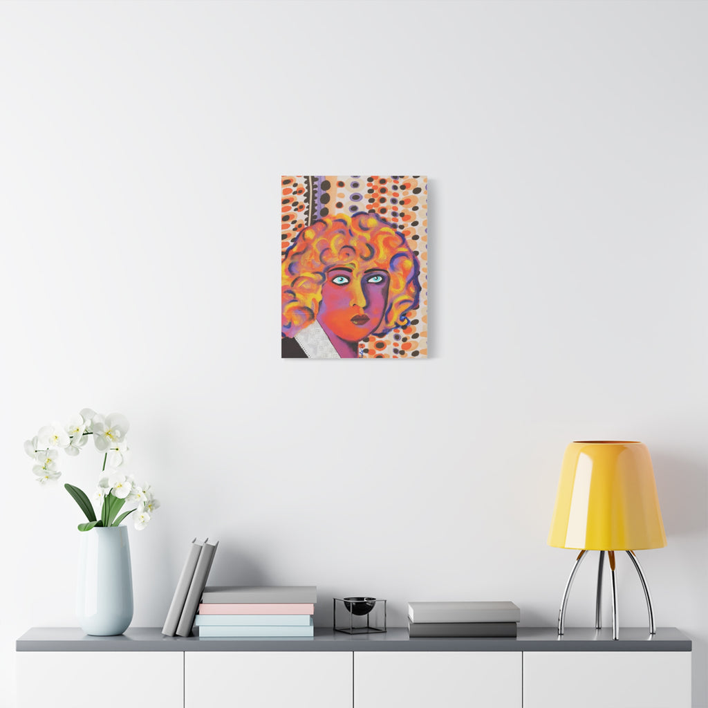 Colorful Pop Art Nahui Olin Portrait Canvas - Matte Stretched Wall Art
