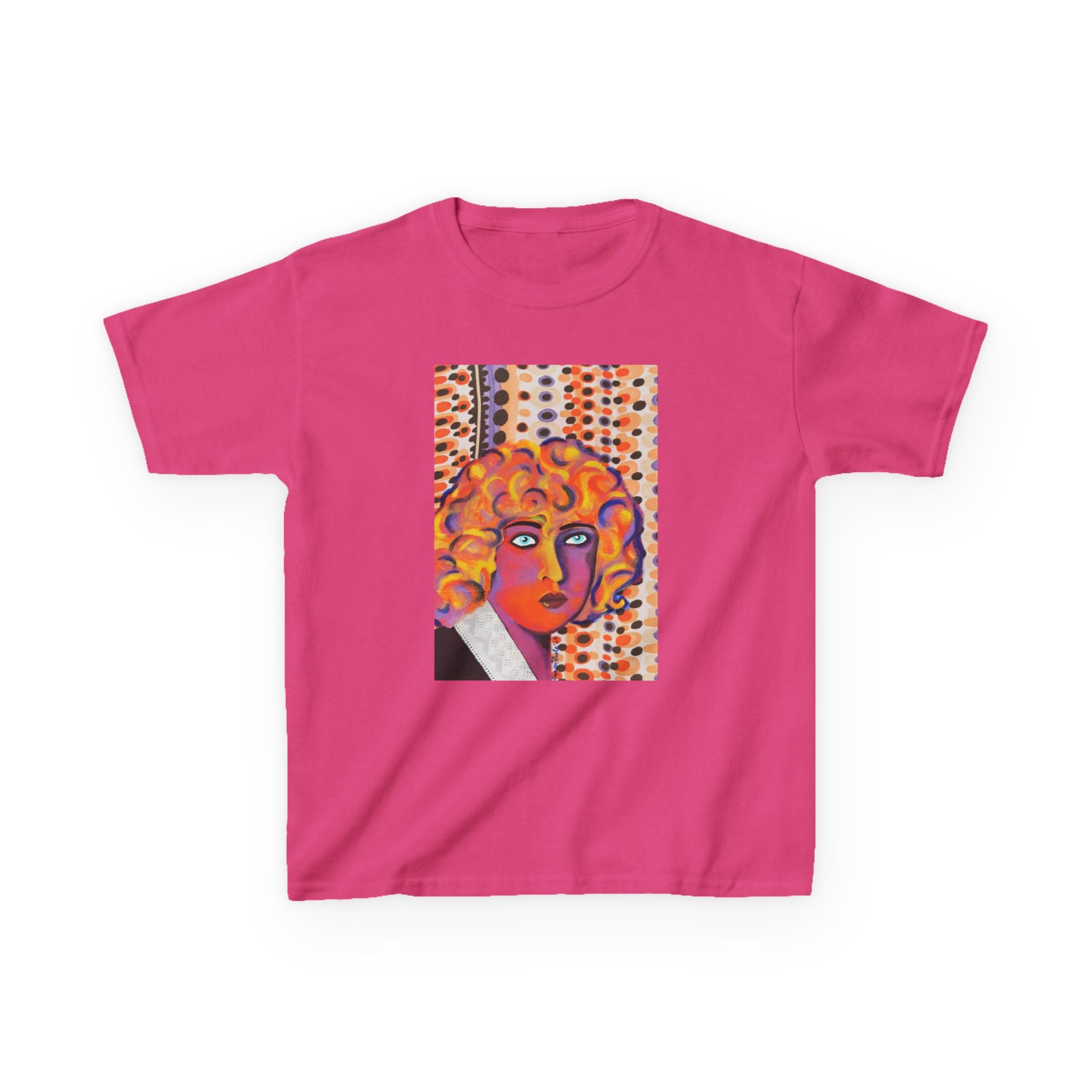 Kids Art Tee — Colorful Nahui Olin Pop Portrait Graphic