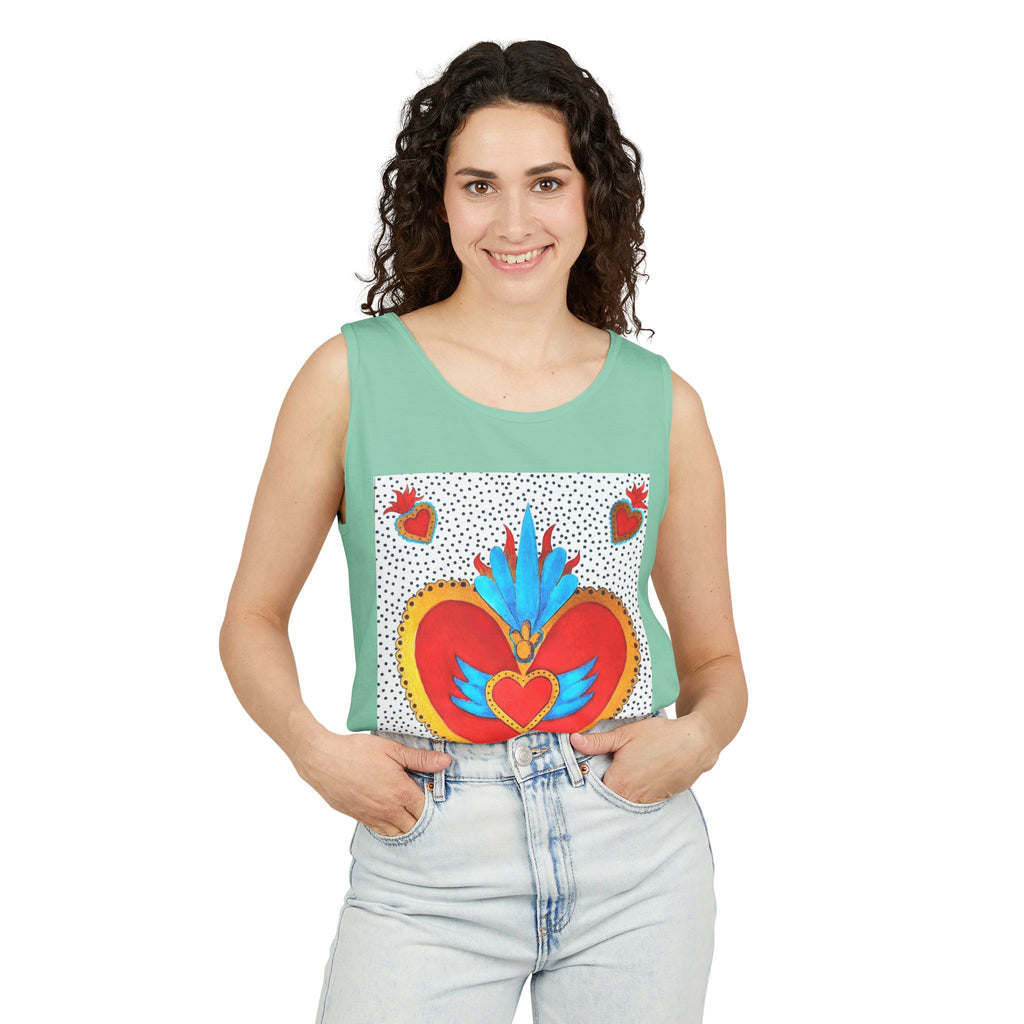 Corazón de Hojalata — Sacred Heart Tank Top | Alma Ligera