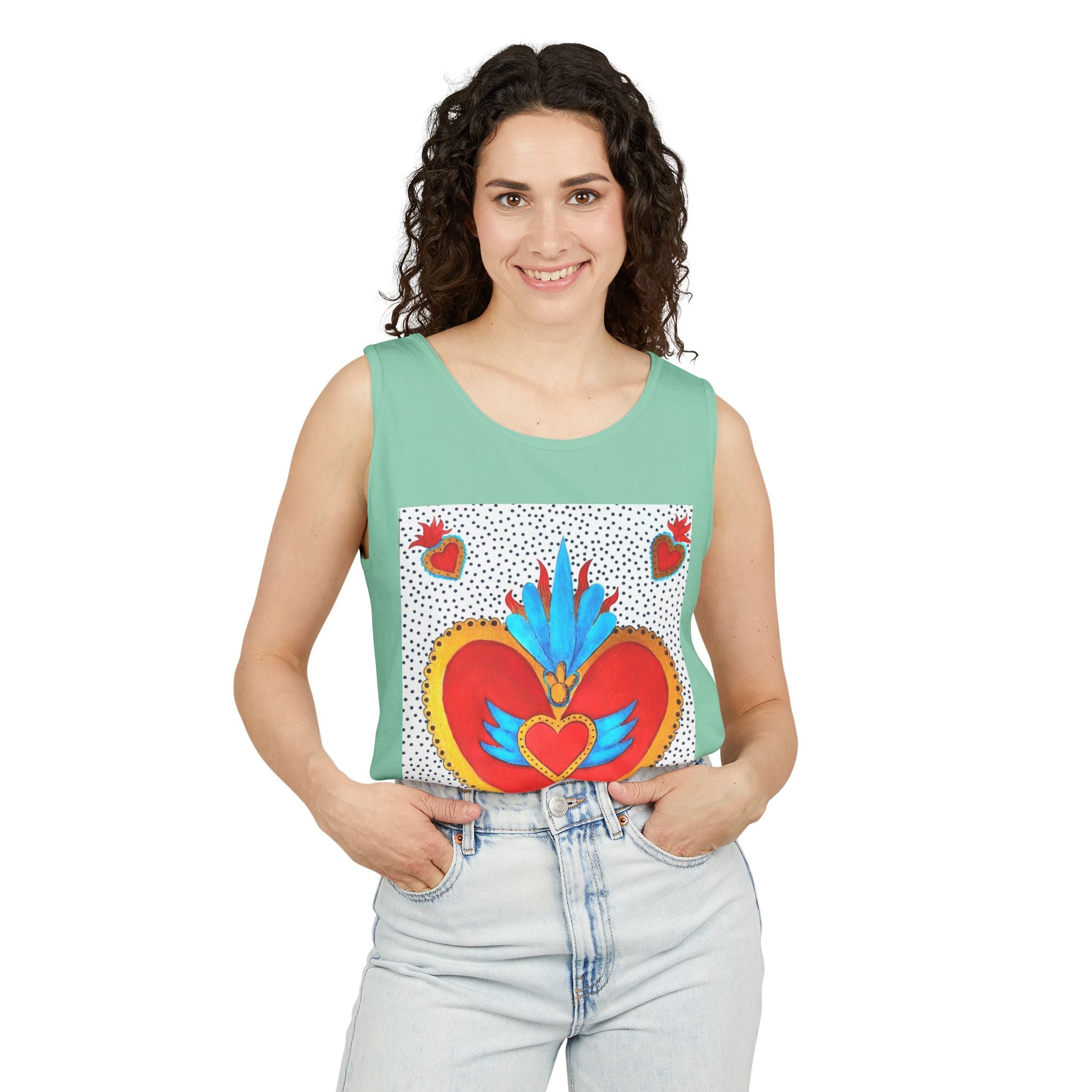 Corazón de Hojalata — Sacred Heart Tank Top | Alma Ligera