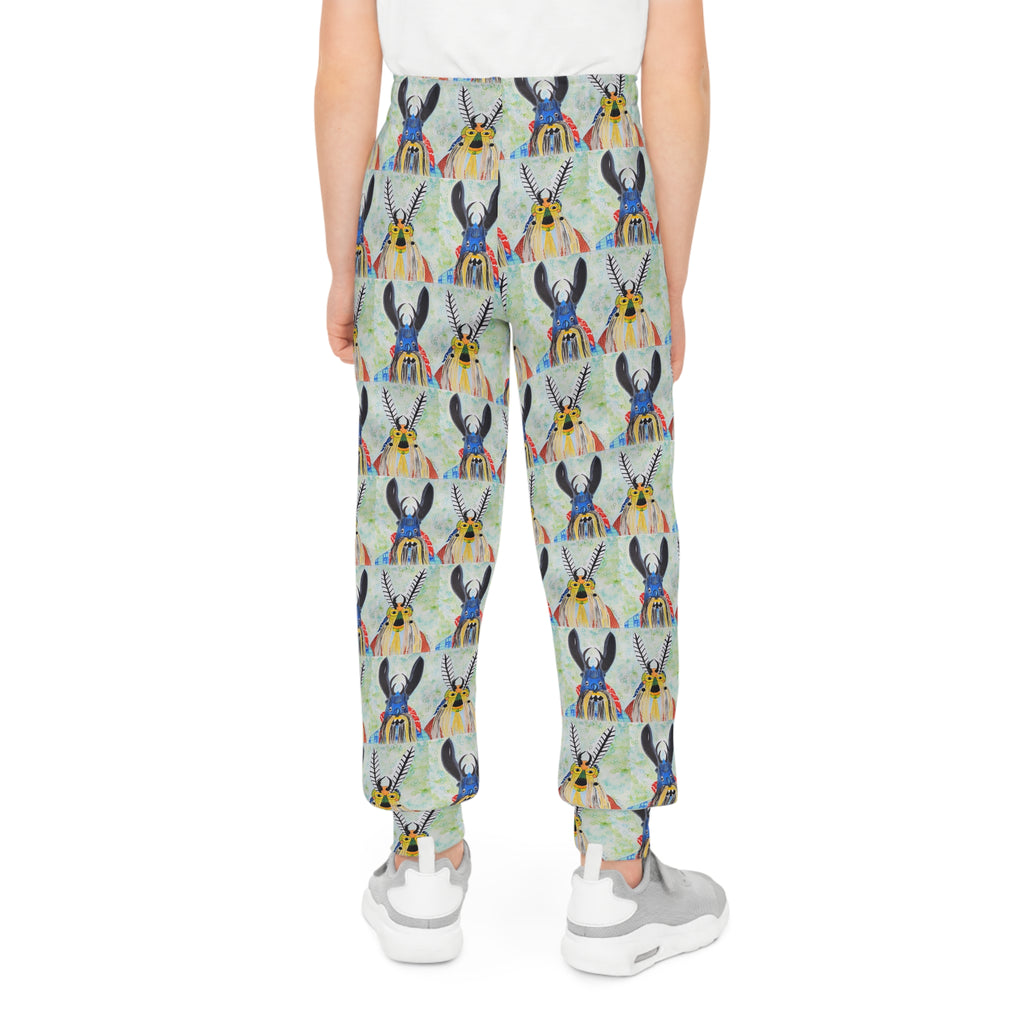 Kids Donkey Pattern All-Over-Print Joggers