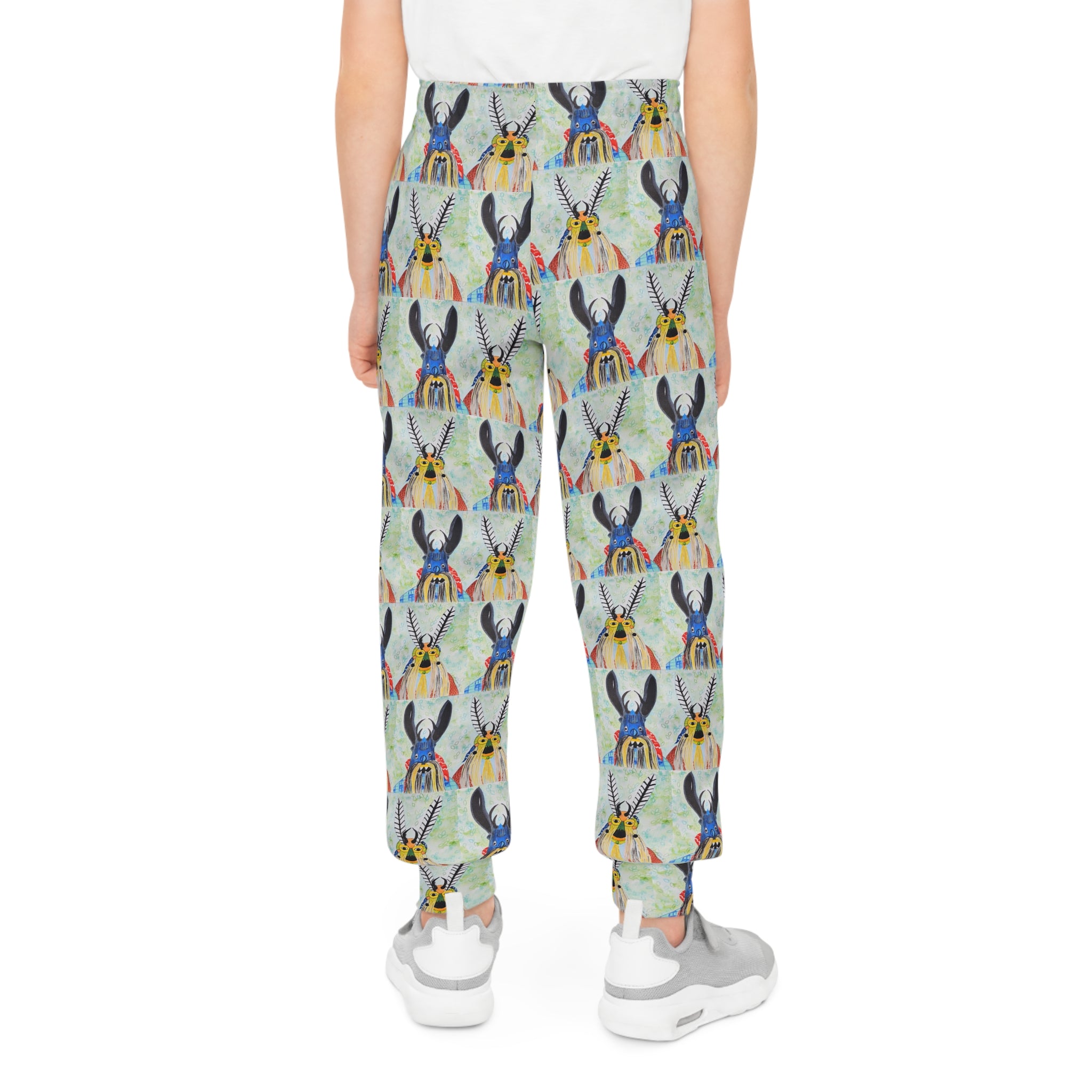 Kids Donkey Pattern All-Over-Print Joggers