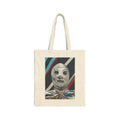 Luchador Mask Canvas Tote — Retro Mexican Wrestling Art Bag