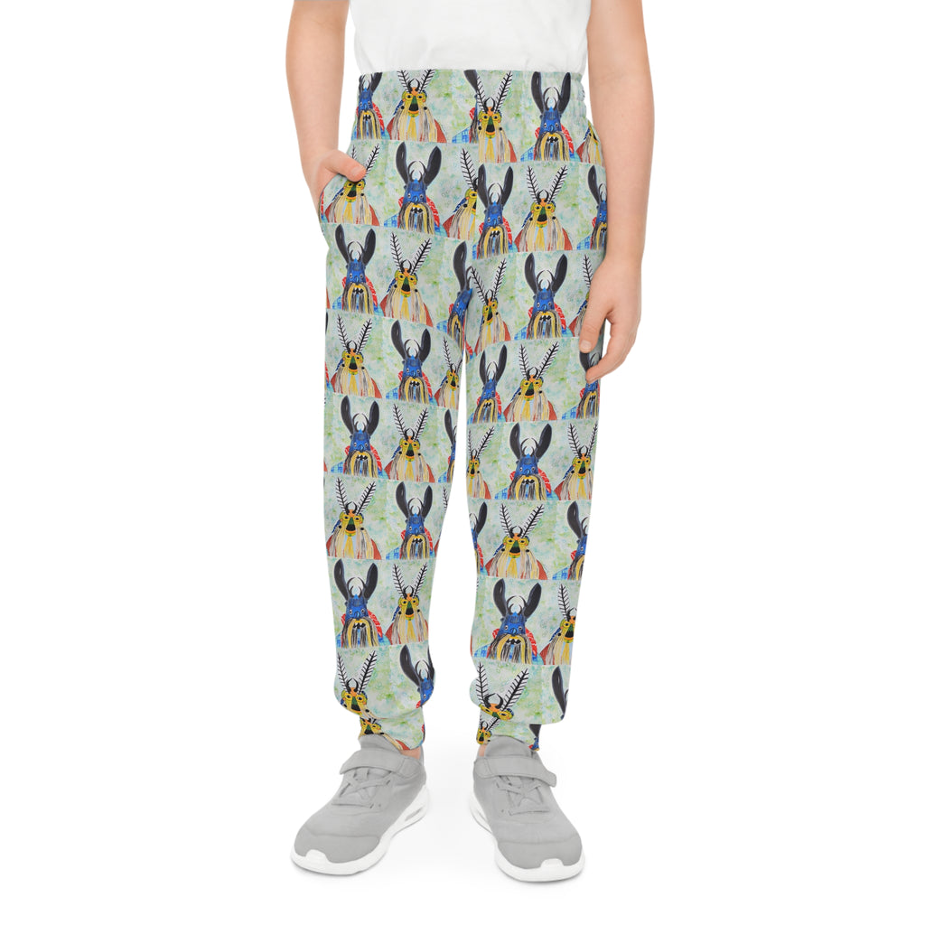 Kids Donkey Pattern All-Over-Print Joggers