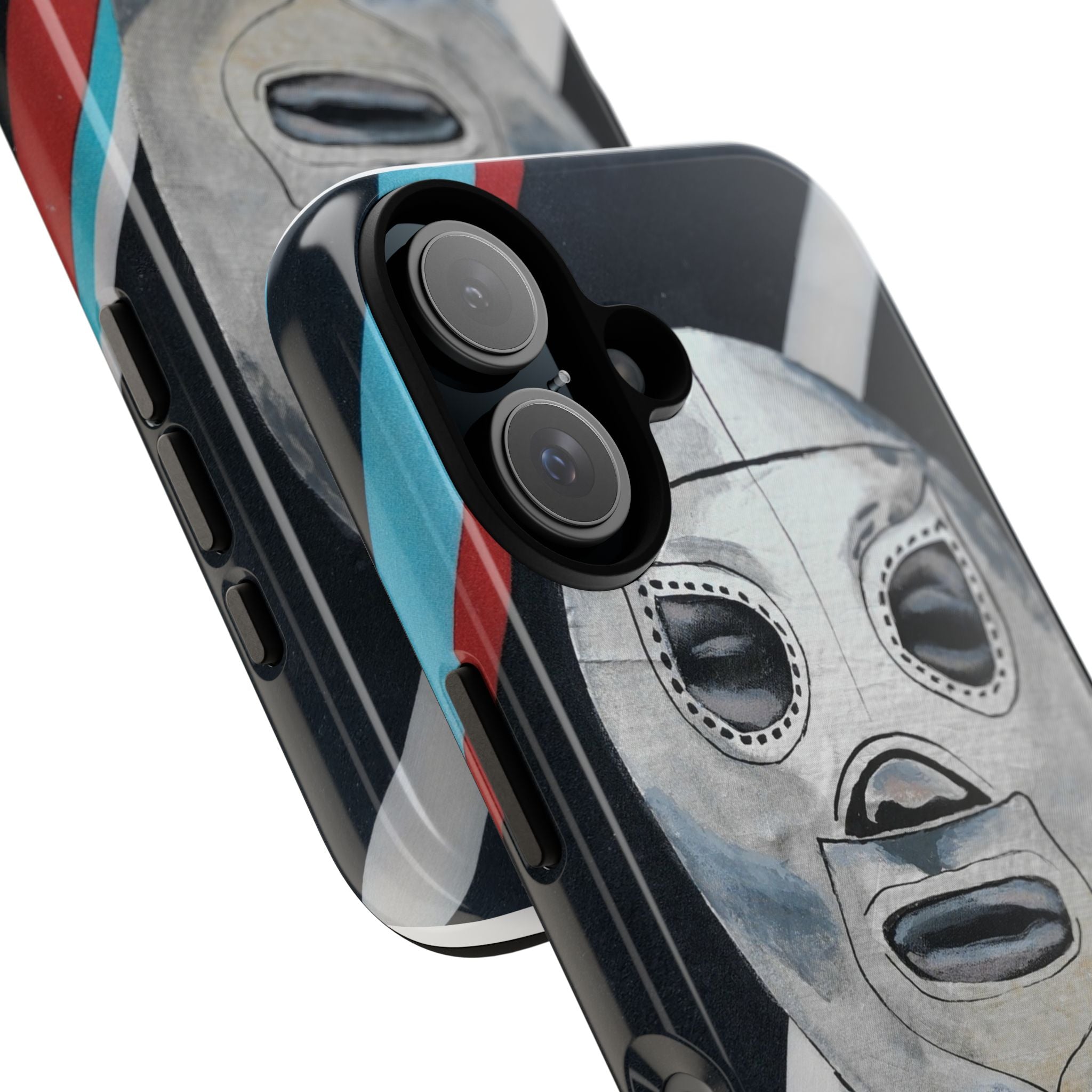 "El Santo" Luchador Mask Phone Case — Retro Mexican Wrestling Design