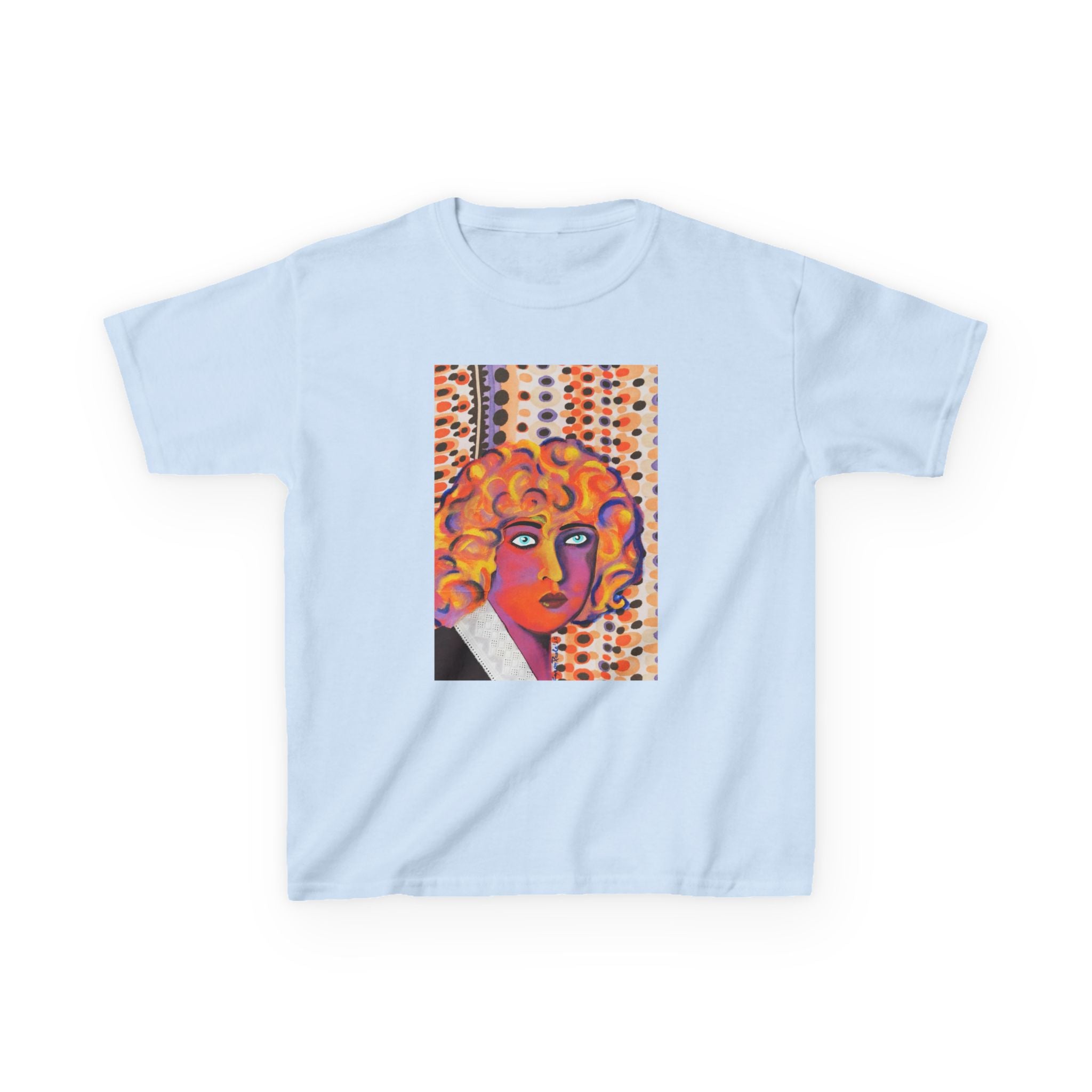 Kids Art Tee — Colorful Nahui Olin Pop Portrait Graphic