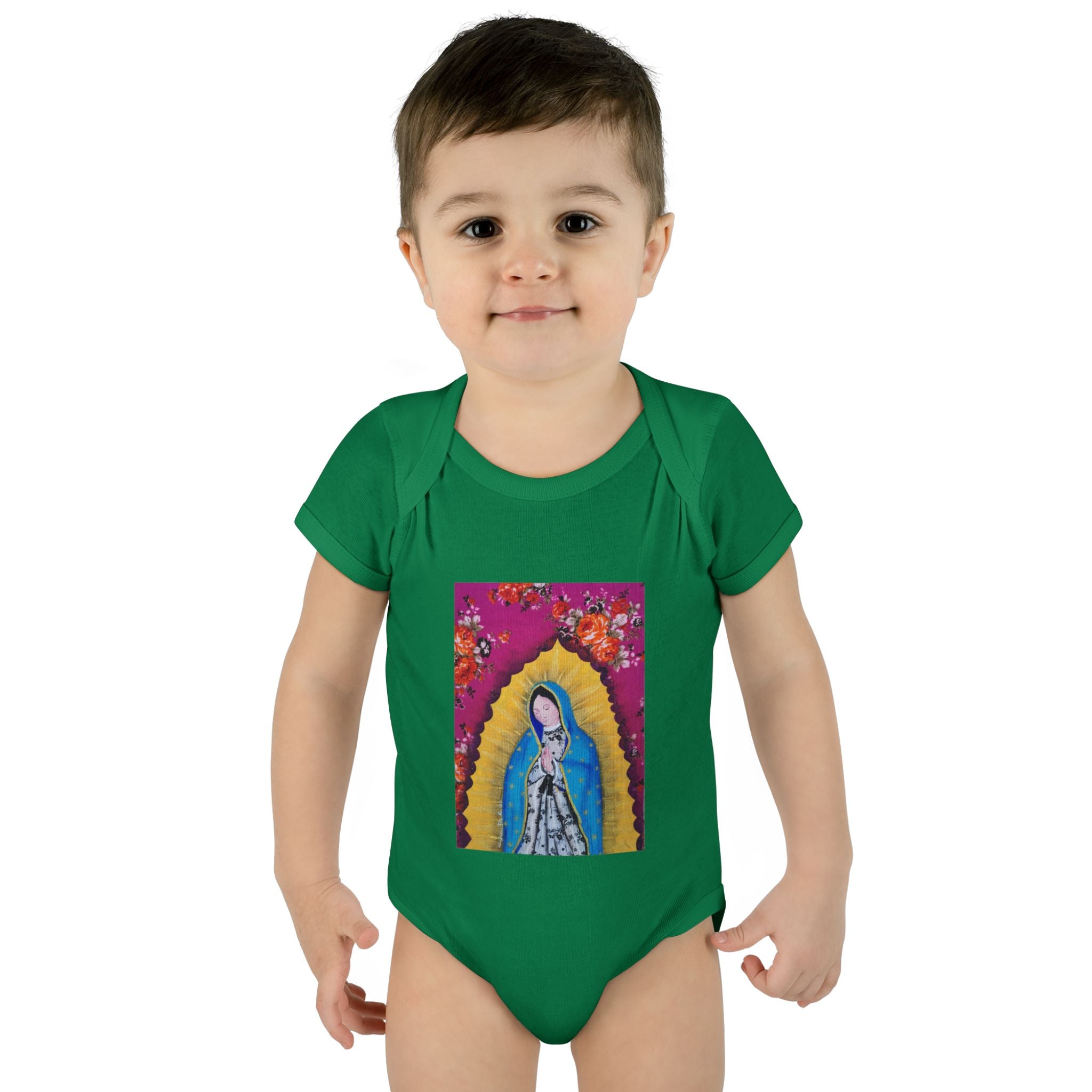 Our Lady of Guadalupe Baby Bodysuit – Infant Catholic Religious Onesie