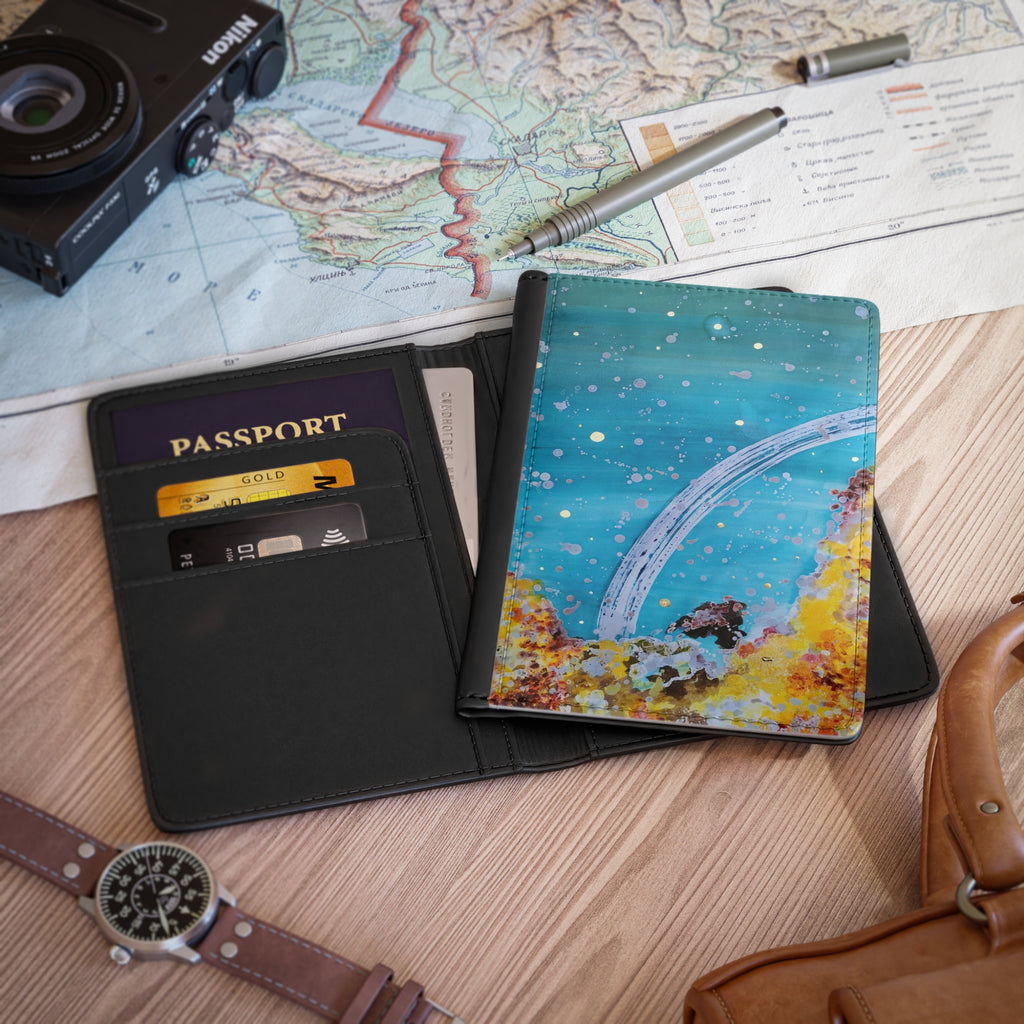 Passport Cover — Abstract Ocean Arc Travel Passport Holder