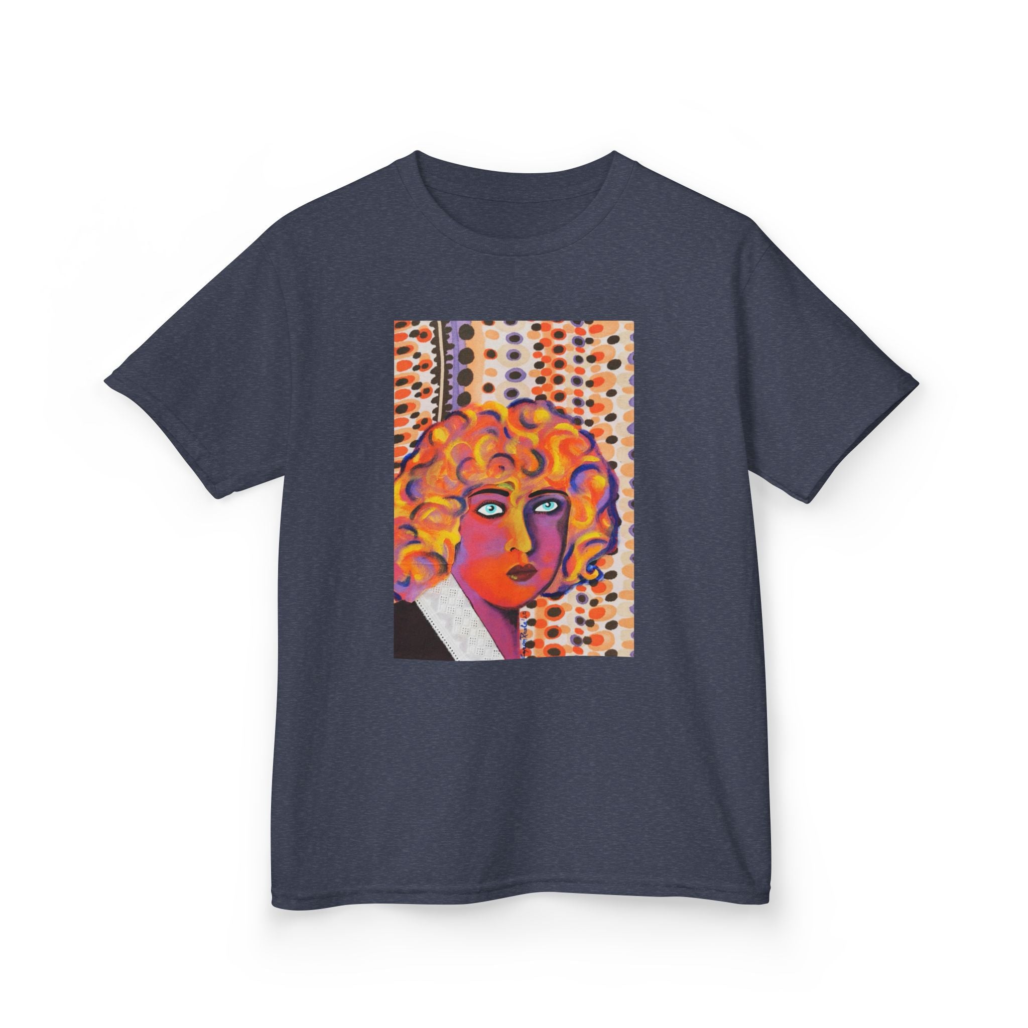 Kids Art Tee — Colorful Nahui Olin Pop Portrait Graphic
