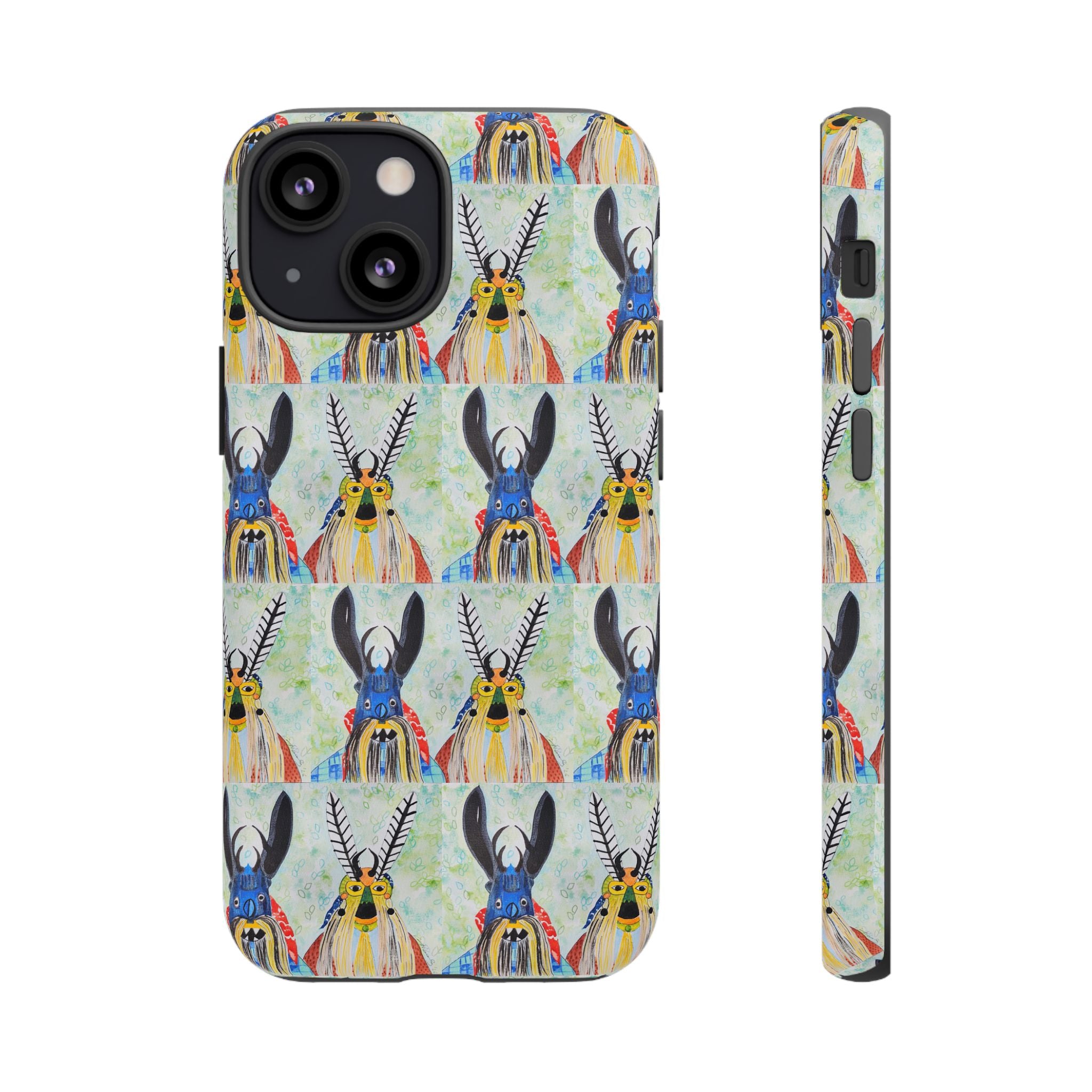 Colorful Tribal Stag Phone Case — Vibrant Antler Art Protective Case