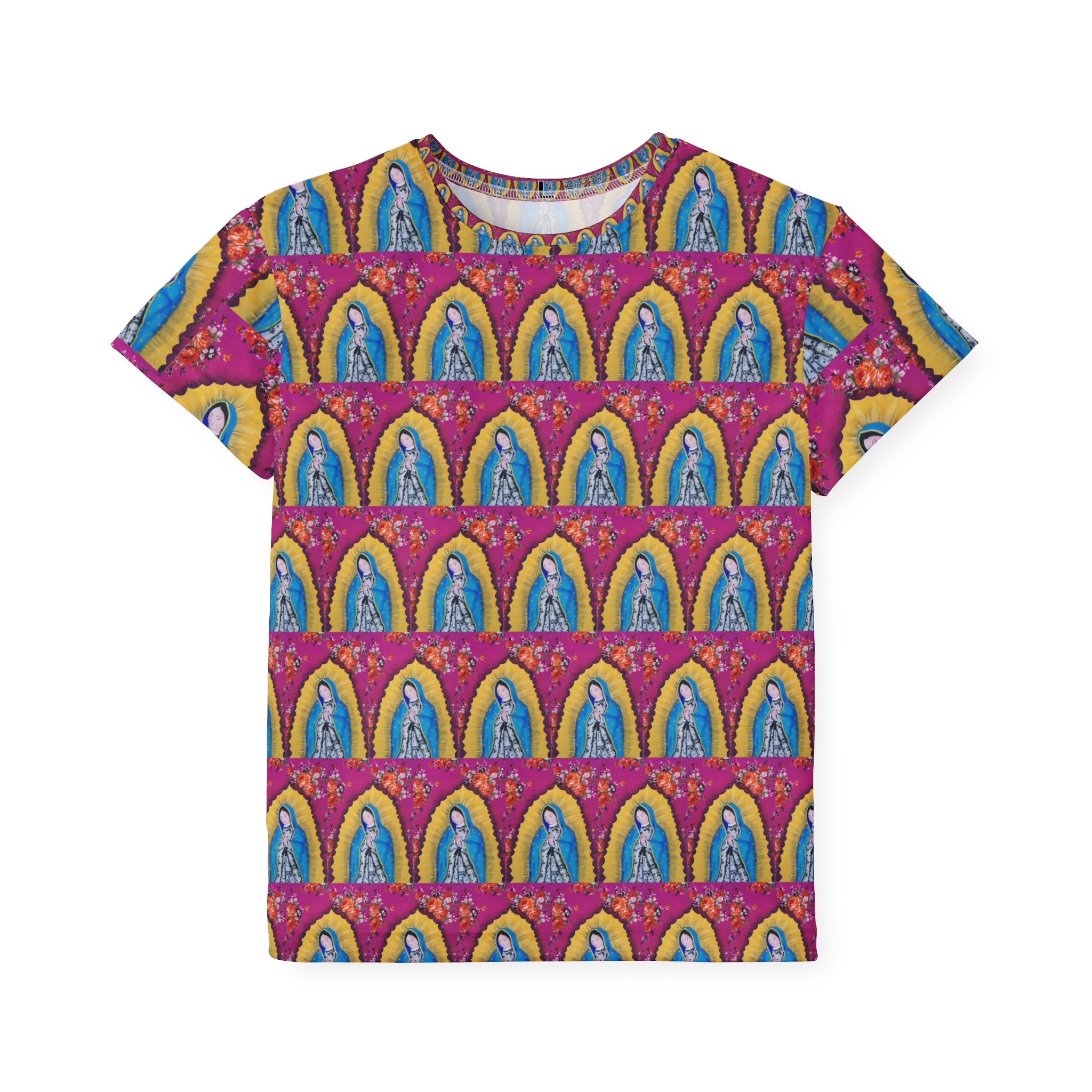 Kids Jersey — Vibrant Virgen de Guadalupe All-Over Print