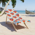Heart Pattern Beach Towel — Colorful Retro Heart Print Towel for Summer & Pool