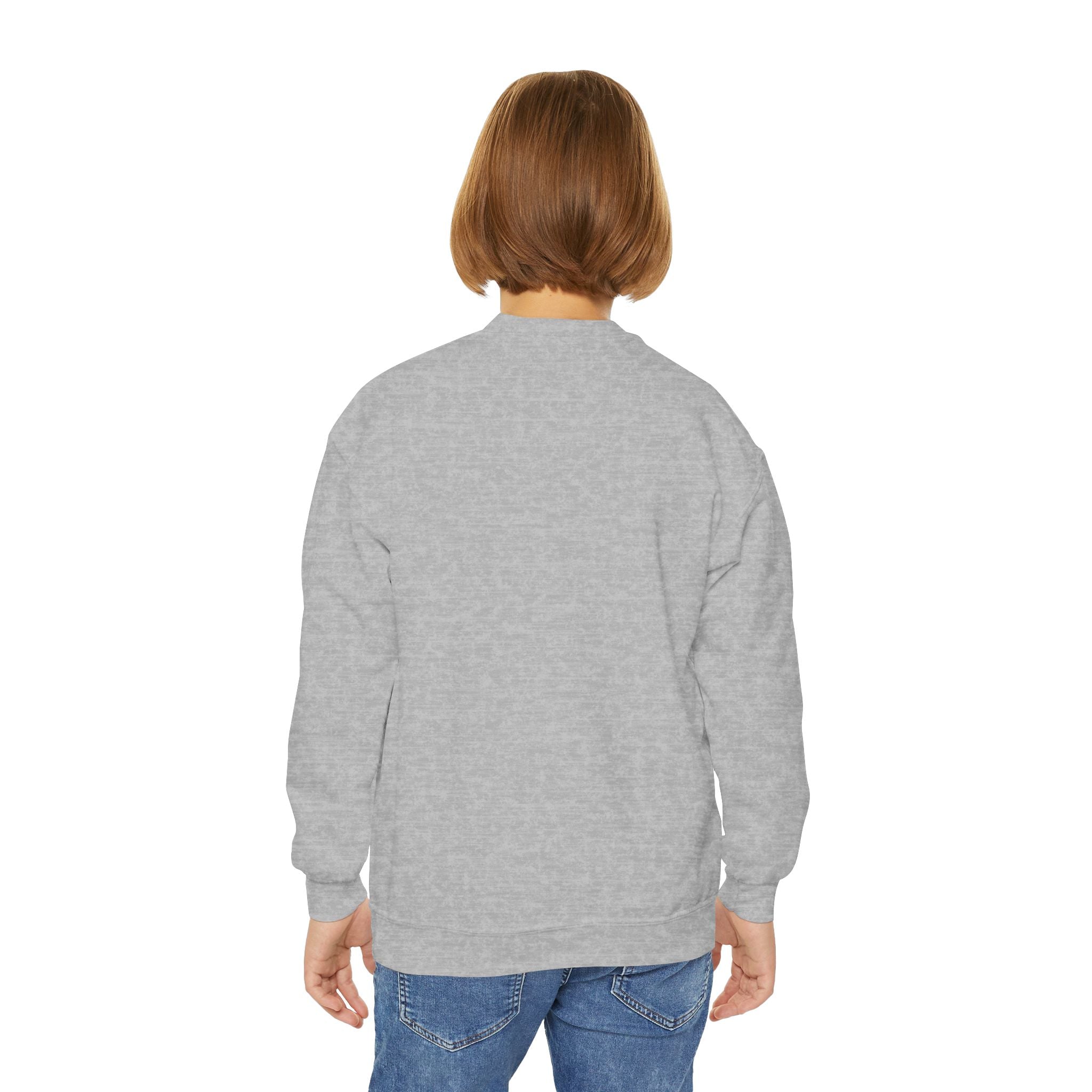"Corazon de hojalata" Youth Crewneck Sweatshirt — Bright Sacred Heart Graphic Tee for Kids