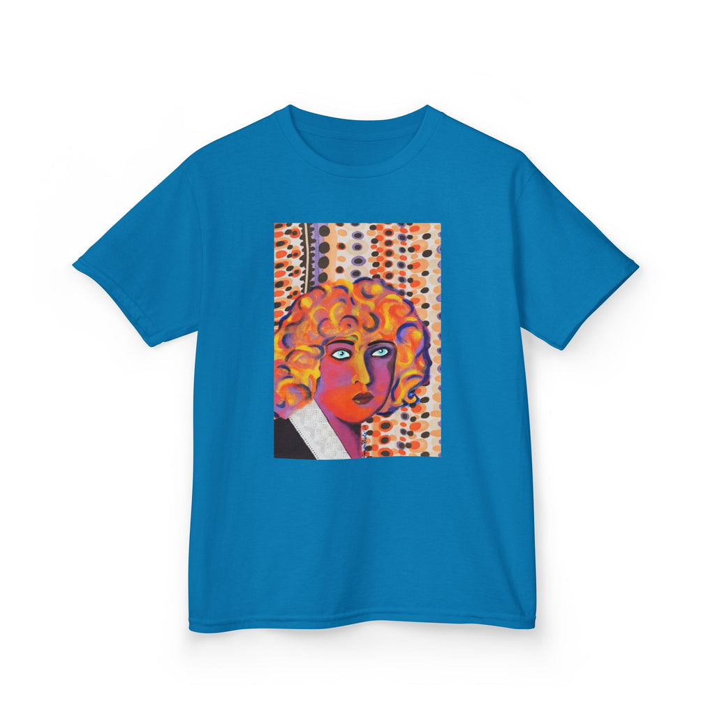 Kids Art Tee — Colorful Nahui Olin Pop Portrait Graphic