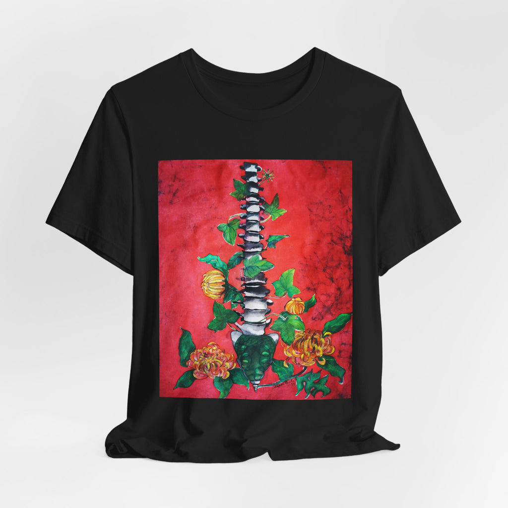 Energía Infinita — Floral Spine T-Shirt | Alma Ligera