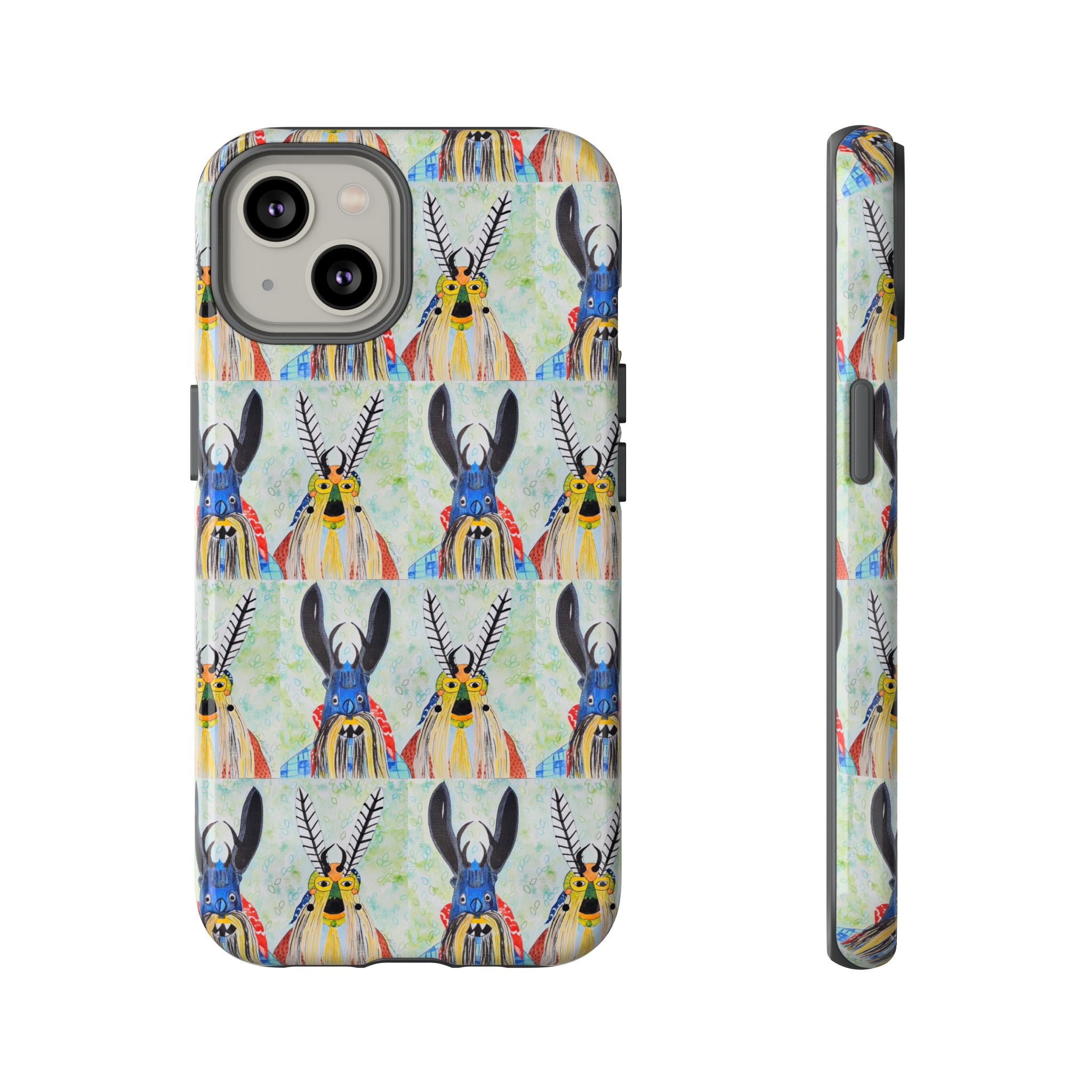 Colorful Tribal Stag Phone Case — Vibrant Antler Art Protective Case