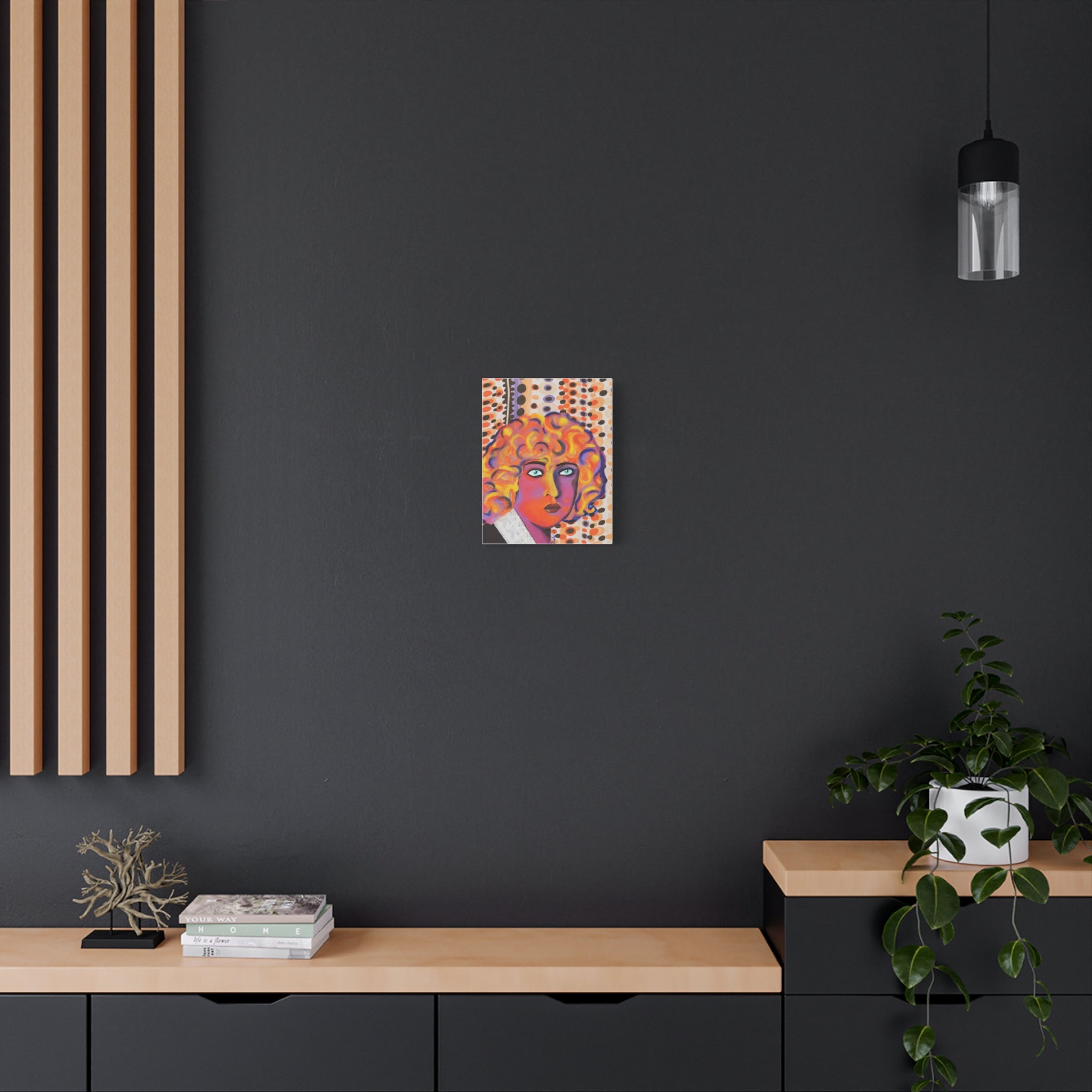Colorful Pop Art Nahui Olin Portrait Canvas - Matte Stretched Wall Art