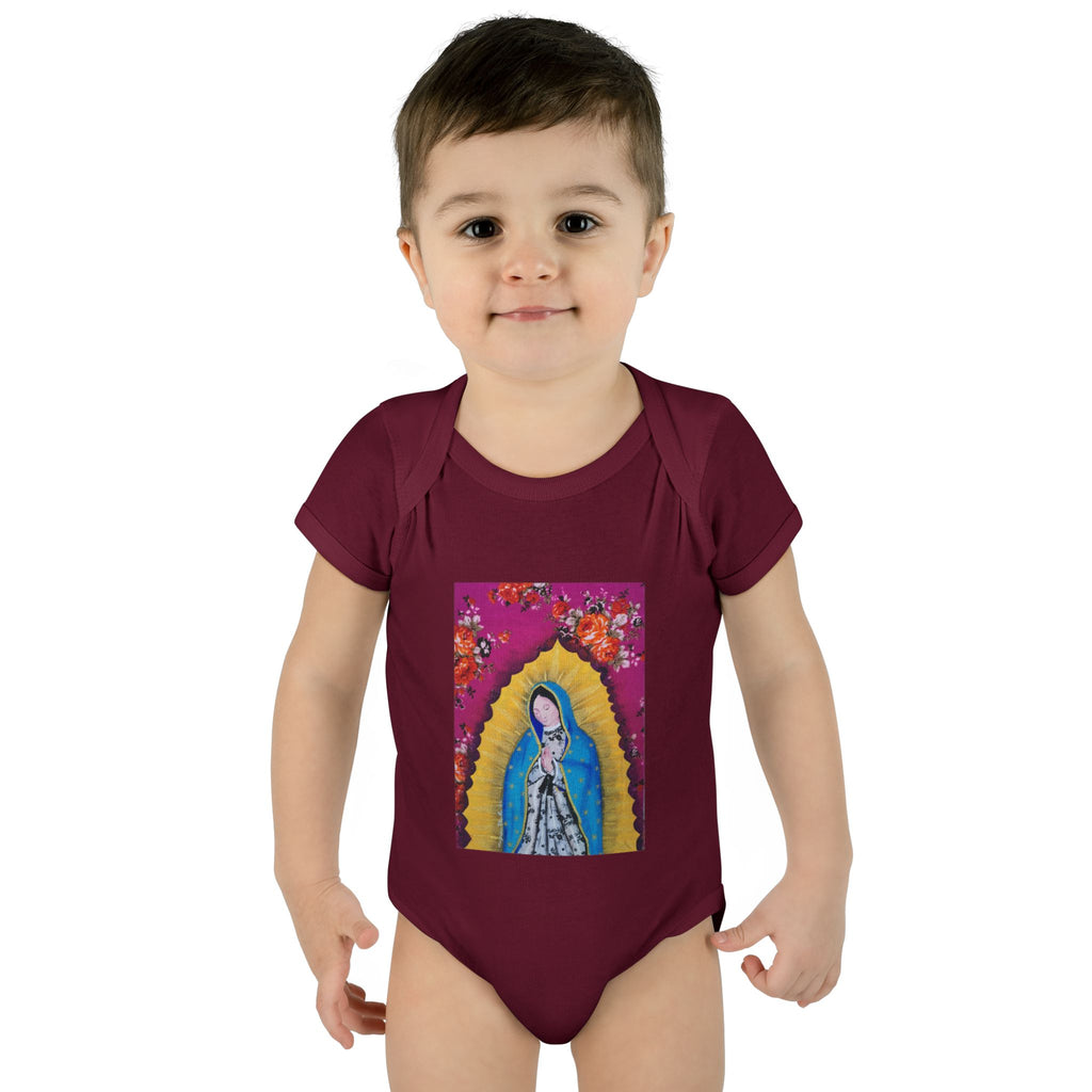 Our Lady of Guadalupe Baby Bodysuit – Infant Catholic Religious Onesie