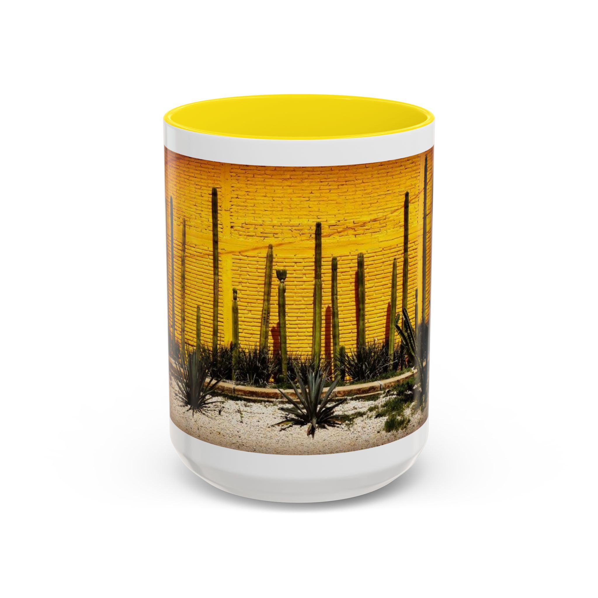 Desert Sunset Coffee Mug — Saguaro Cactus Accent Mug (11/15 oz)