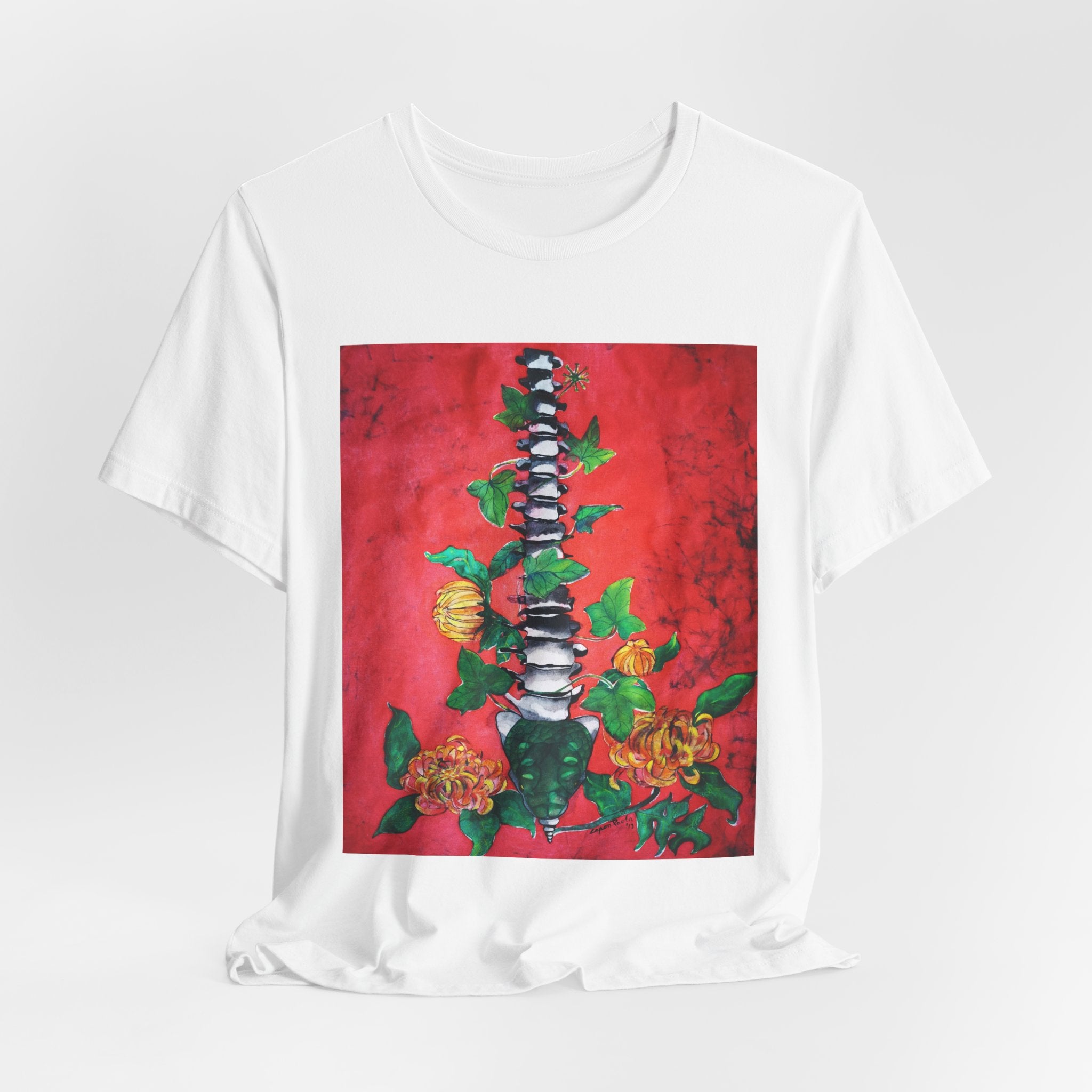 Energía Infinita — Floral Spine T-Shirt | Alma Ligera