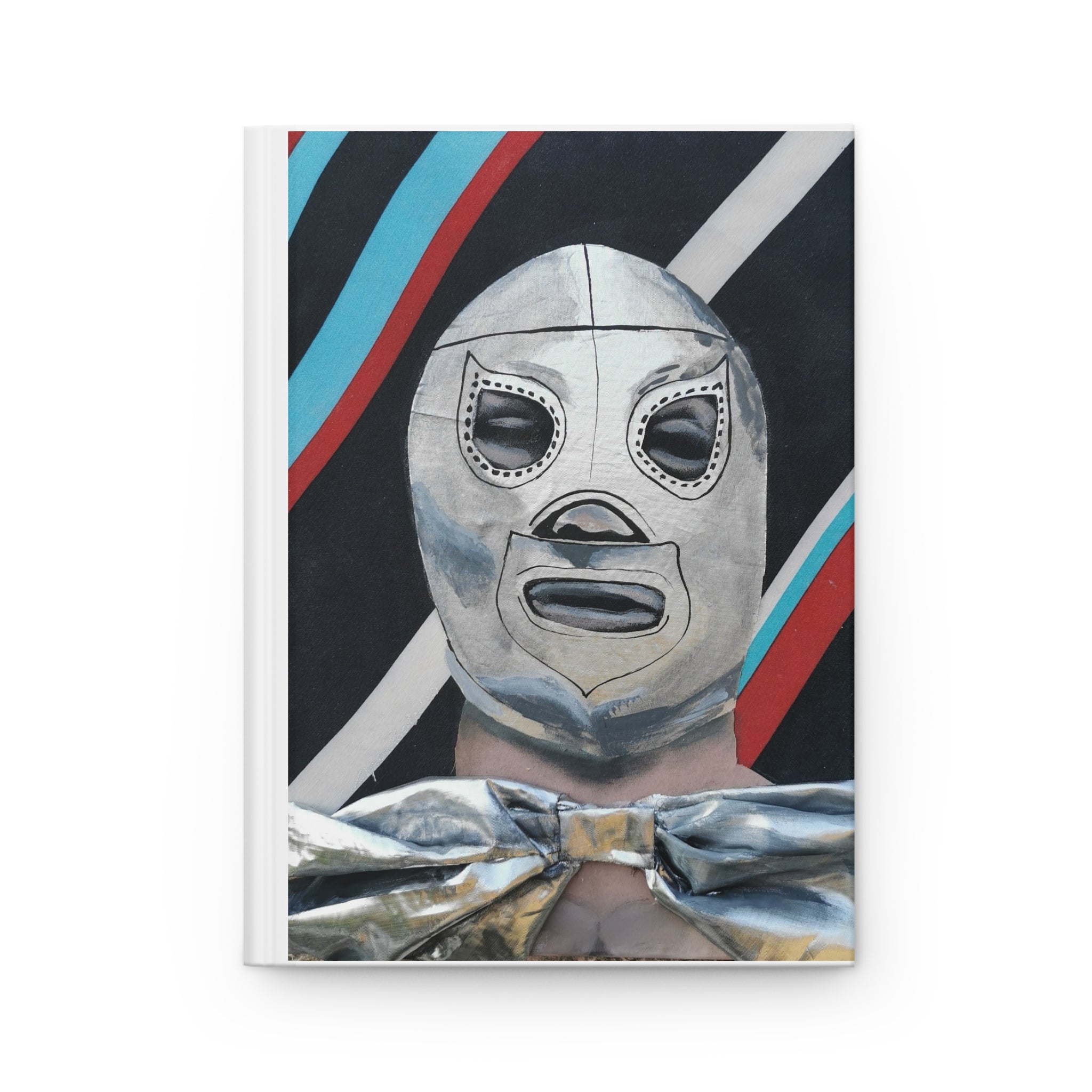 "El Santo" Luchador Mask Hardcover Journal — Retro Wrestling Art Notebook