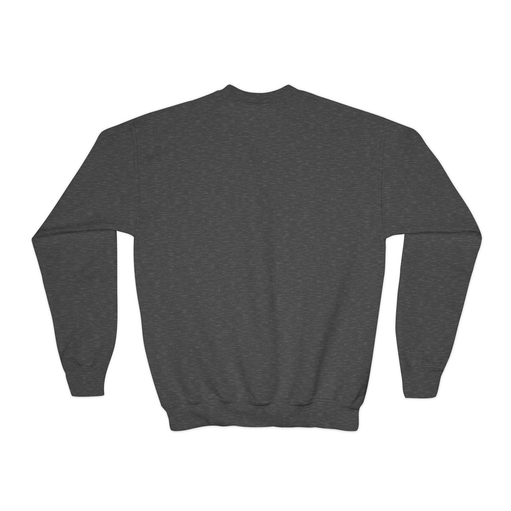 "Tin Heart" Youth Crewneck Sweatshirt — Bright Sacred Heart Graphic Tee for Kids
