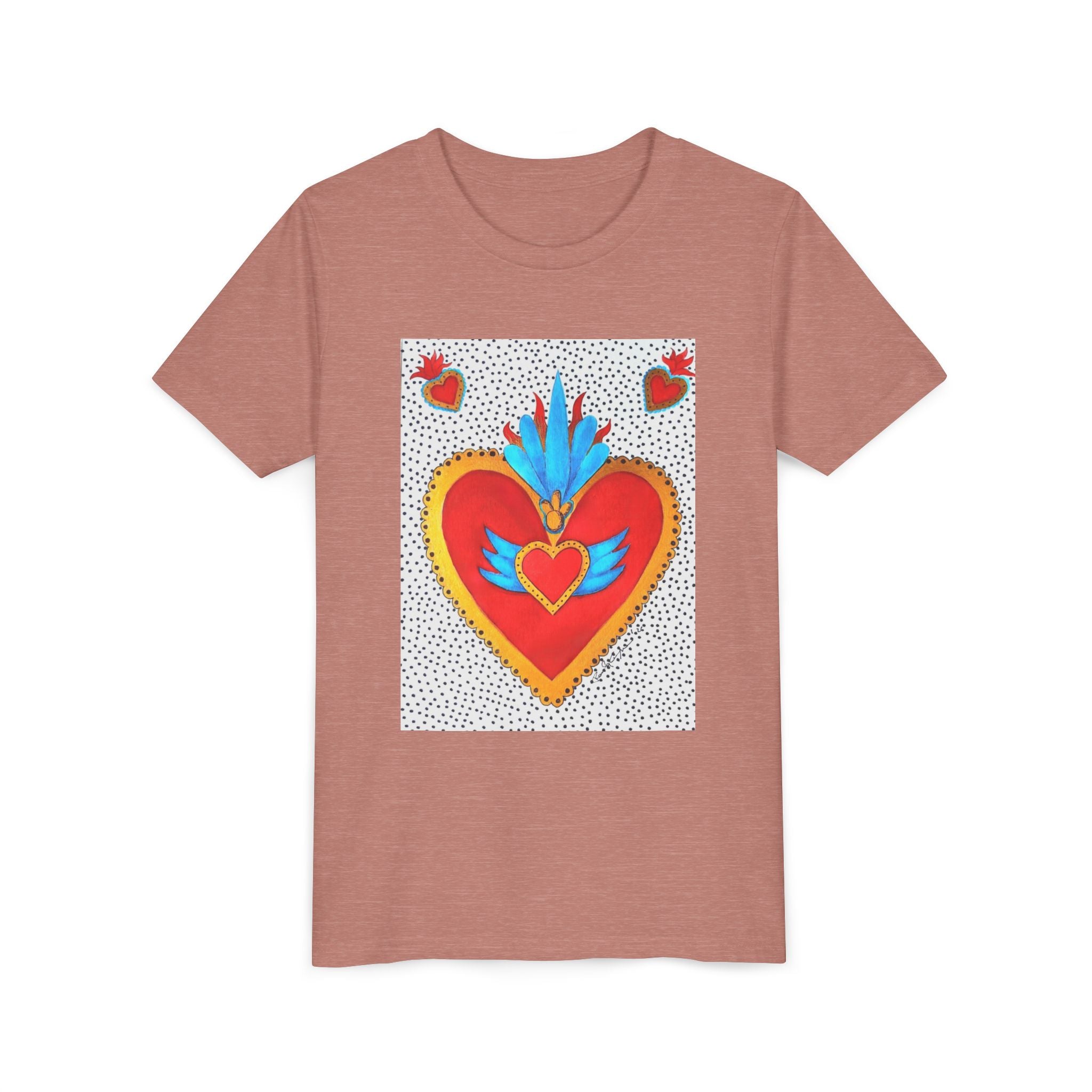 T-shirt enfant - T-shirt enfant graphique Cœur sacré coloré