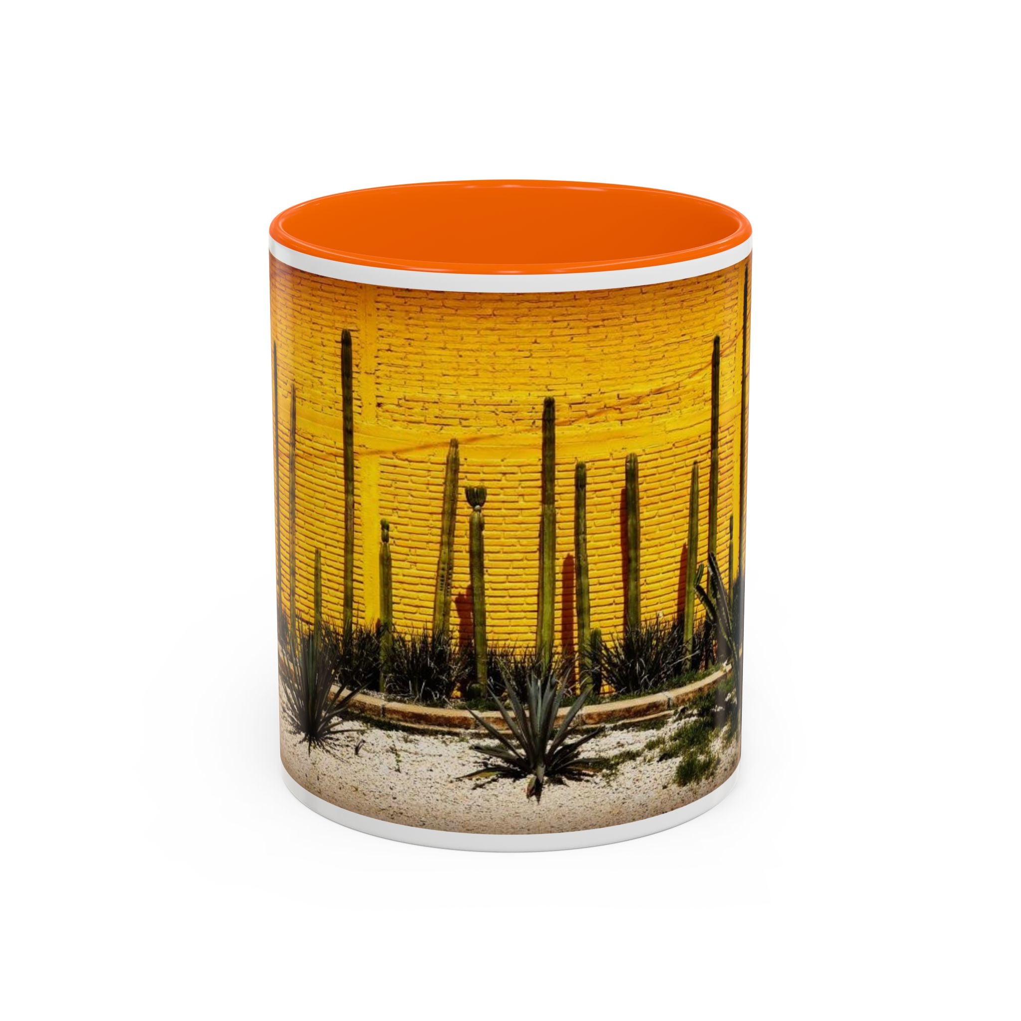 Desert Sunset Coffee Mug — Saguaro Cactus Accent Mug (11/15 oz)