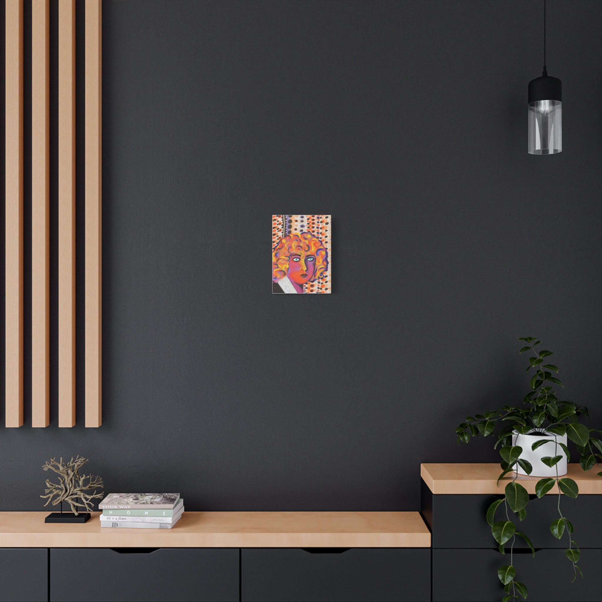 Colorful Pop Art Nahui Olin Portrait Canvas - Matte Stretched Wall Art
