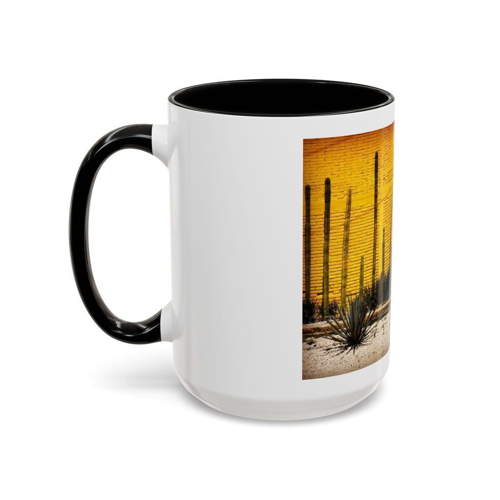 Desert Sunset Coffee Mug — Saguaro Cactus Accent Mug (11/15 oz)