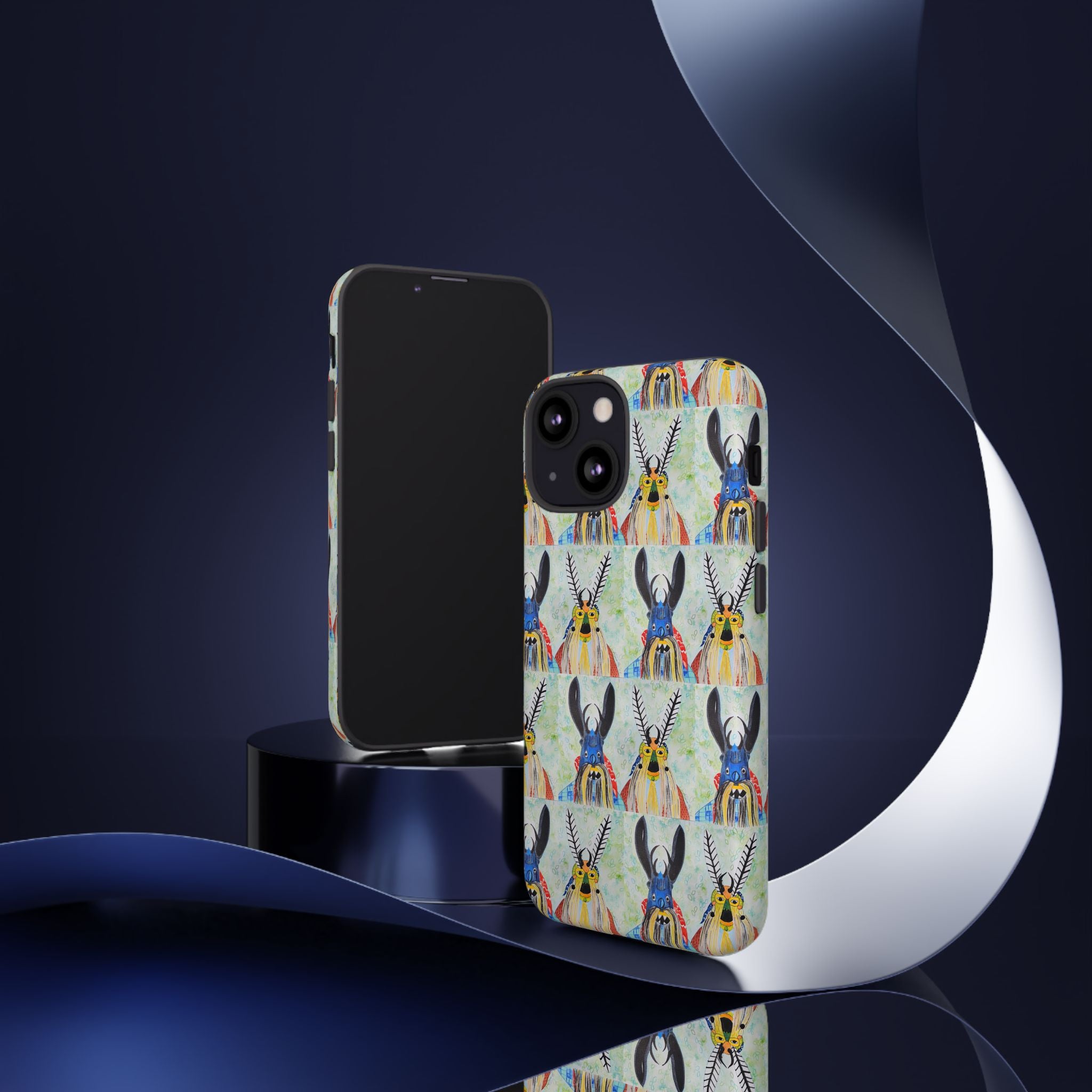 Colorful Tribal Stag Phone Case — Vibrant Antler Art Protective Case
