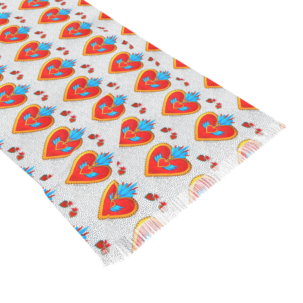 Foulard léger – Écharpe de printemps légère à motif cœur rétro