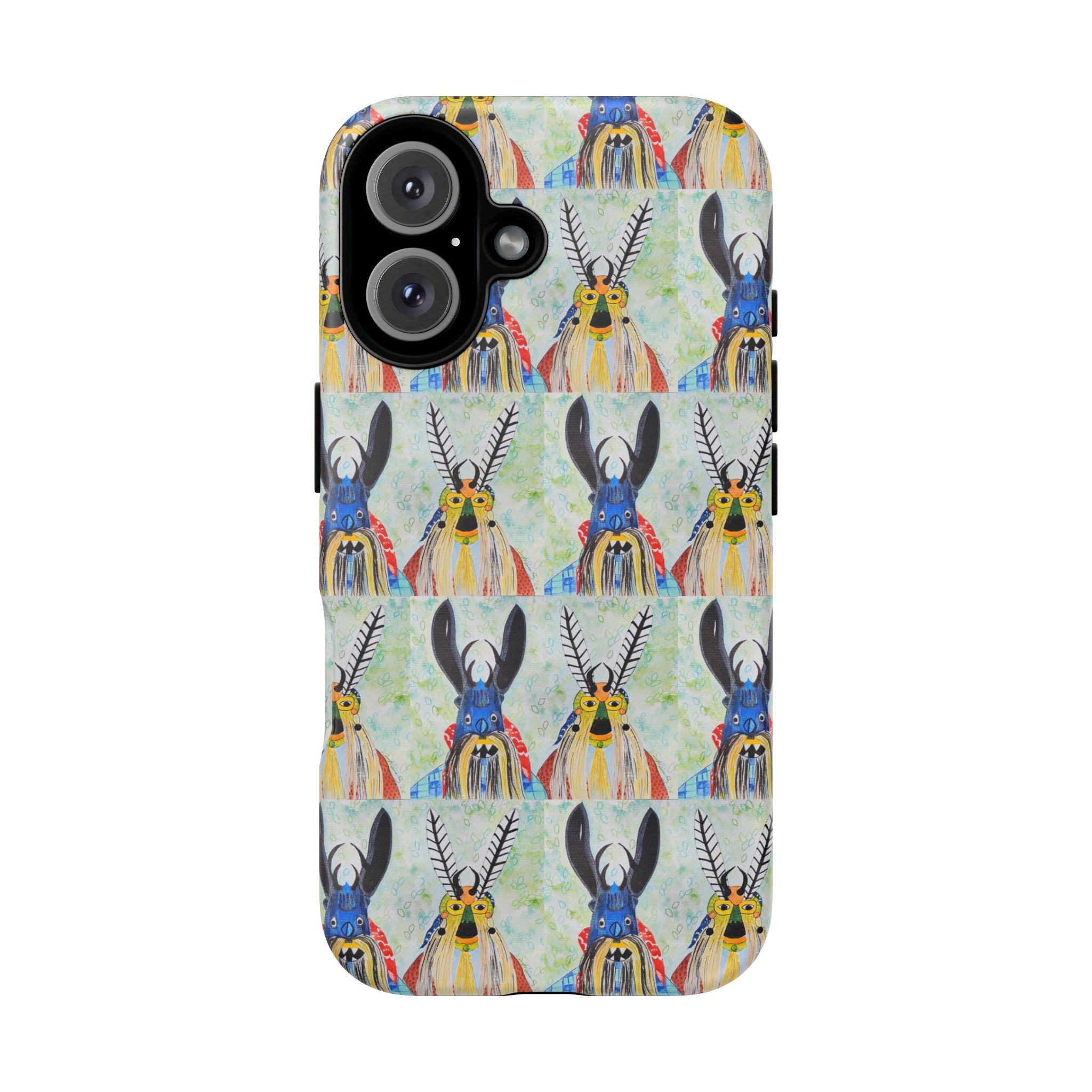 Colorful Tribal Stag Phone Case — Vibrant Antler Art Protective Case