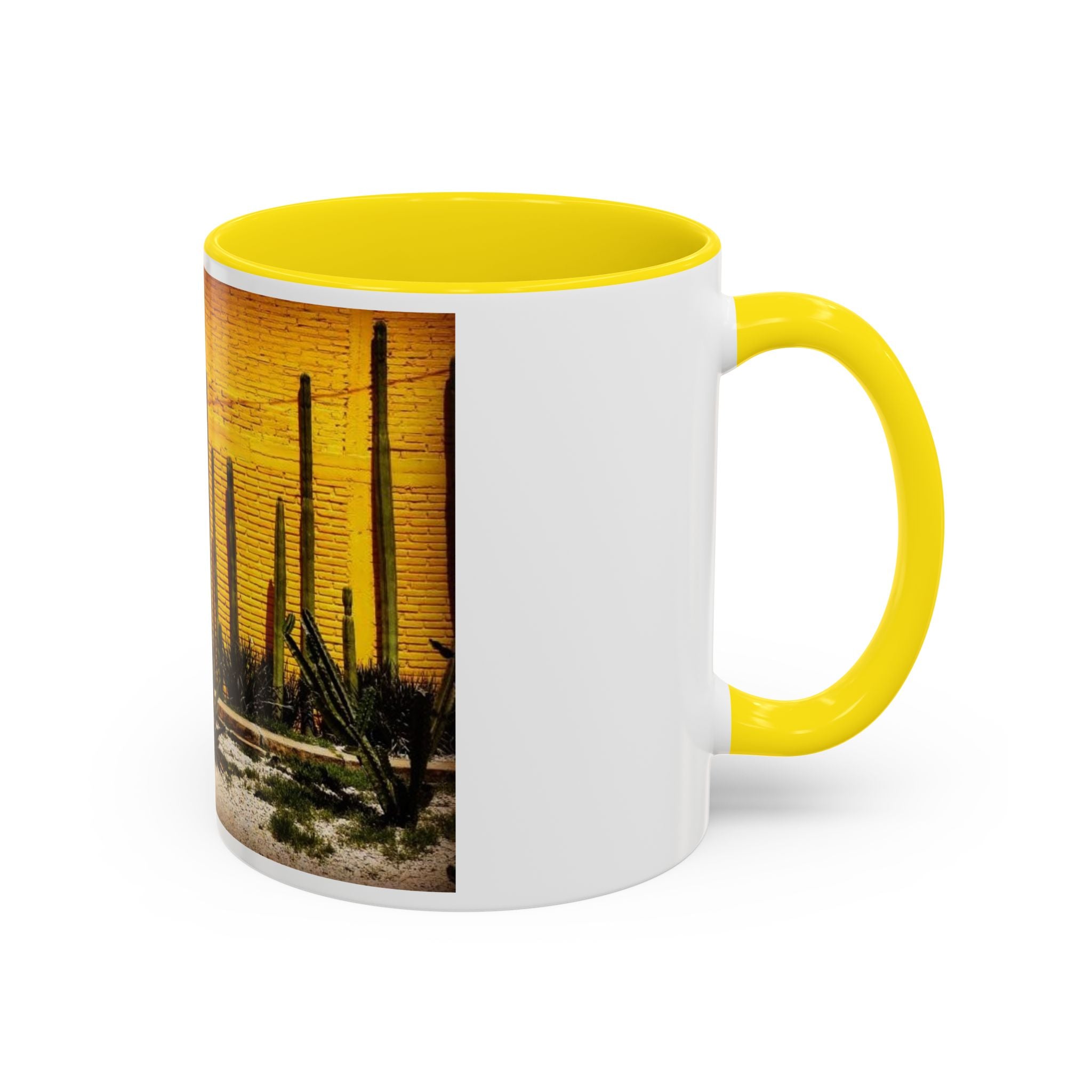 Desert Sunset Coffee Mug — Saguaro Cactus Accent Mug (11/15 oz)