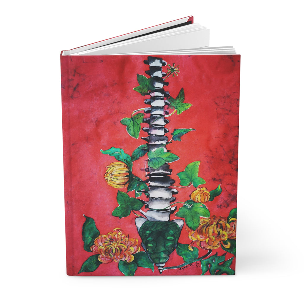 Floral Spine Hardcover Journal — Botanical Anatomy Art Notebook