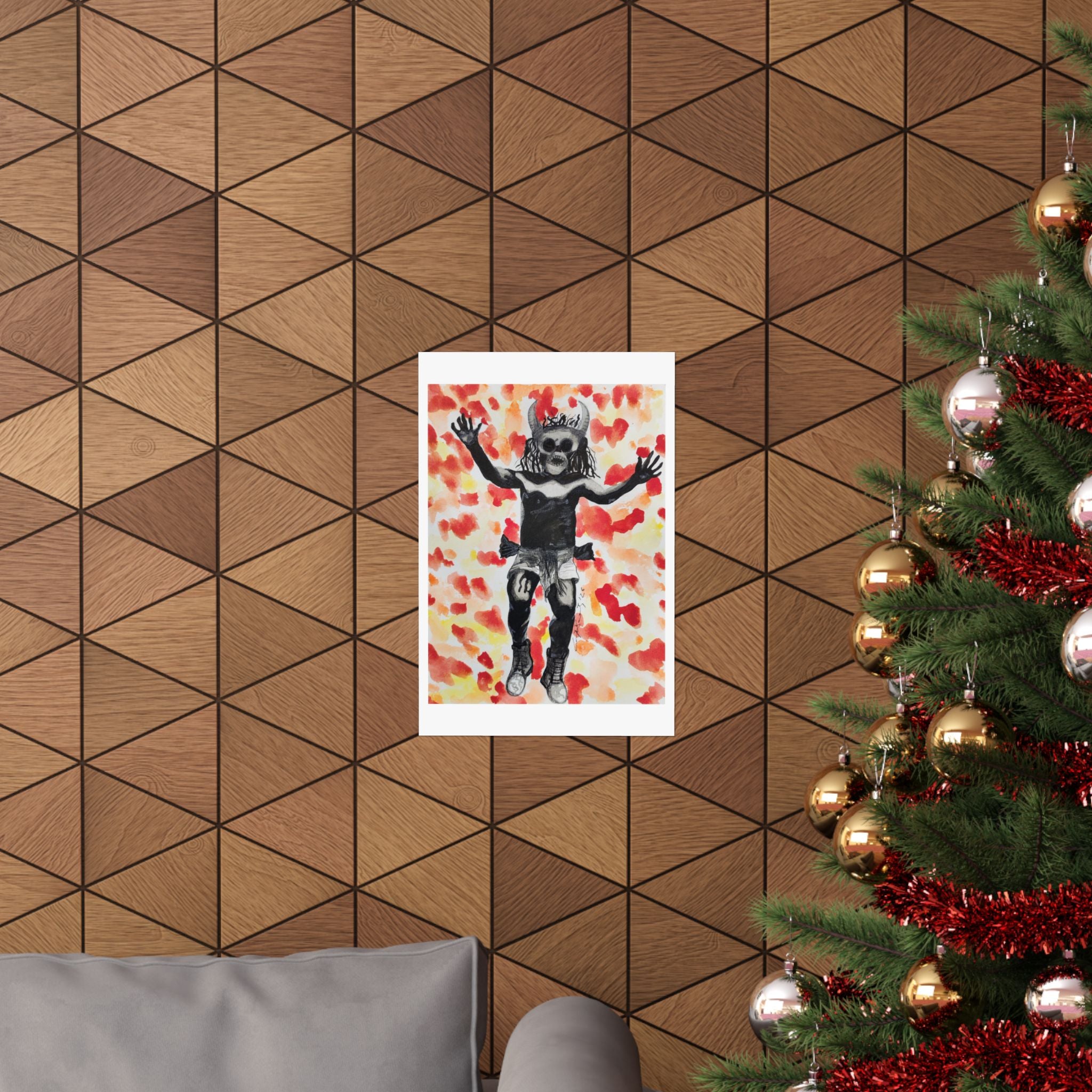 "Diablo de Tilcajete" Devil kid Art Poster — Grunge Pop Surreal Matte Vertical Print