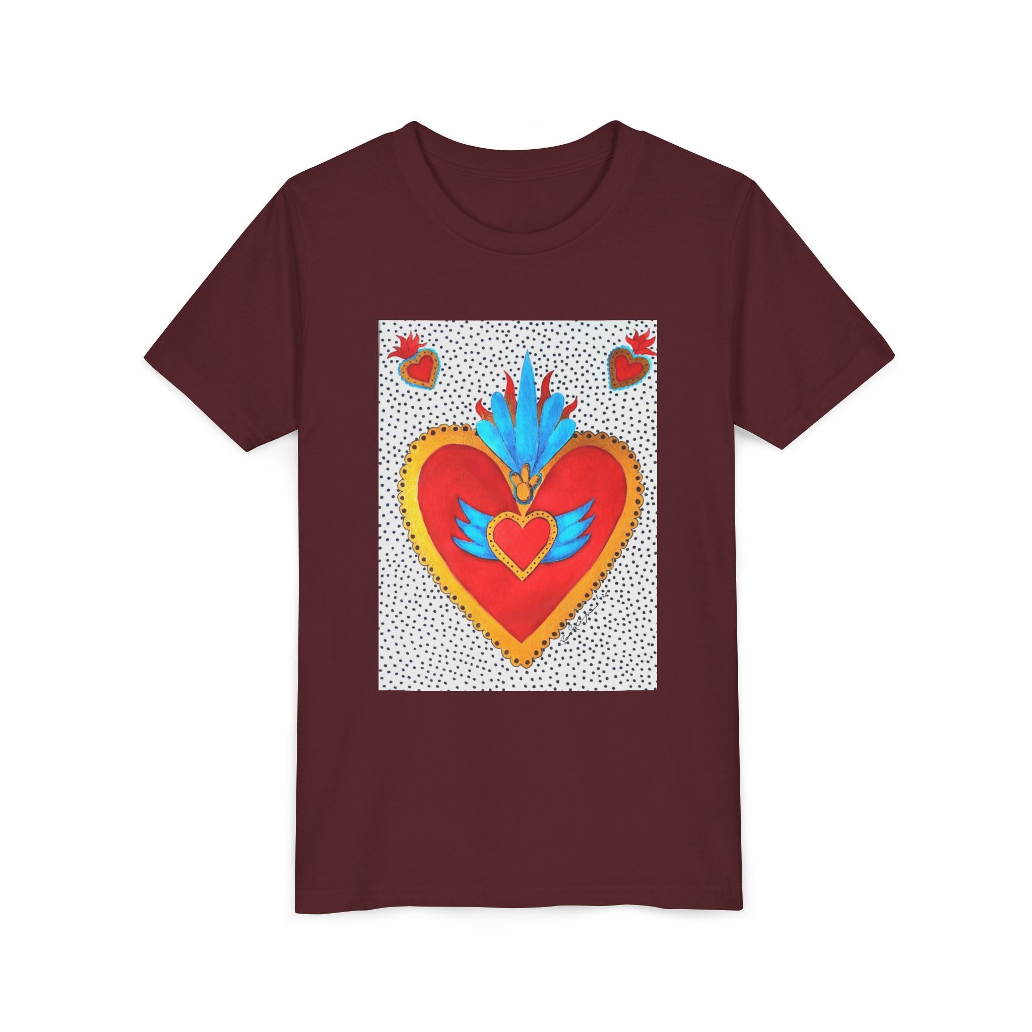T-shirt enfant - T-shirt enfant graphique Cœur sacré coloré