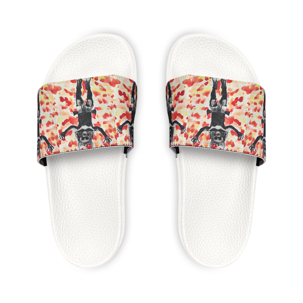 Men's Pizza Monkey Slide Sandals — Removable-Strap Pool Slides