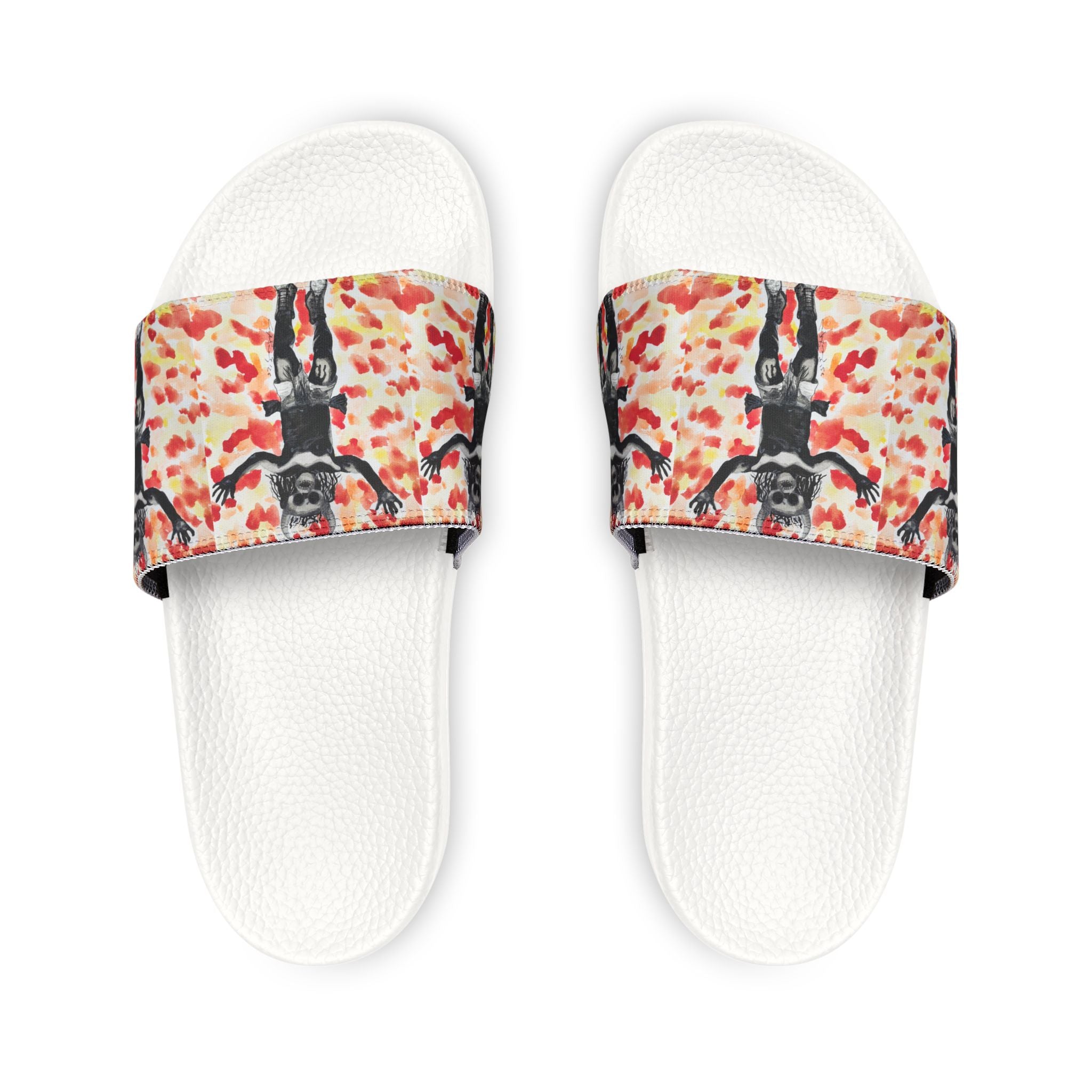 Men's Pizza Monkey Slide Sandals — Removable-Strap Pool Slides