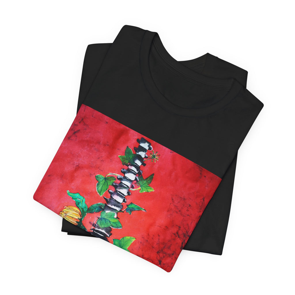 Energía Infinita — Floral Spine T-Shirt | Alma Ligera