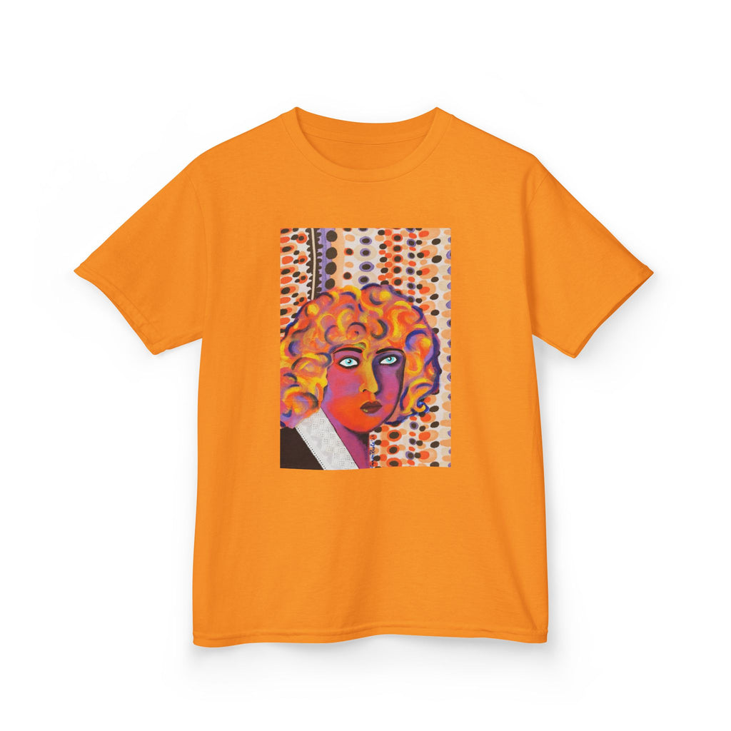 Kids Art Tee — Colorful Nahui Olin Pop Portrait Graphic