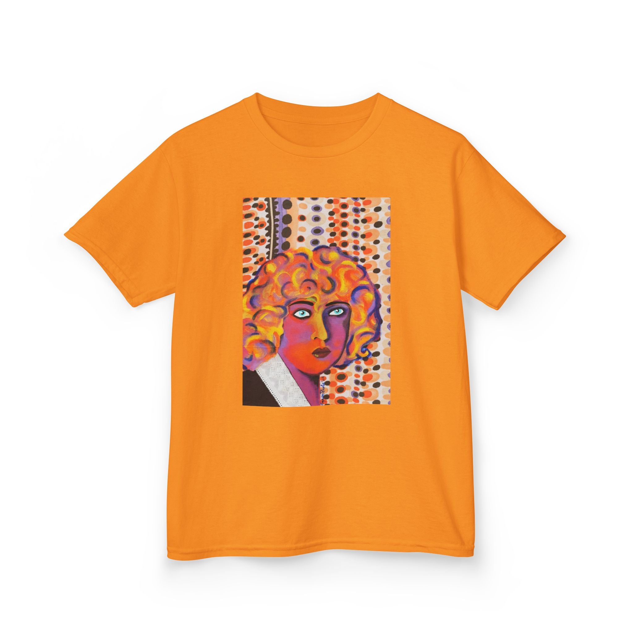 Kids Art Tee — Colorful Nahui Olin Pop Portrait Graphic