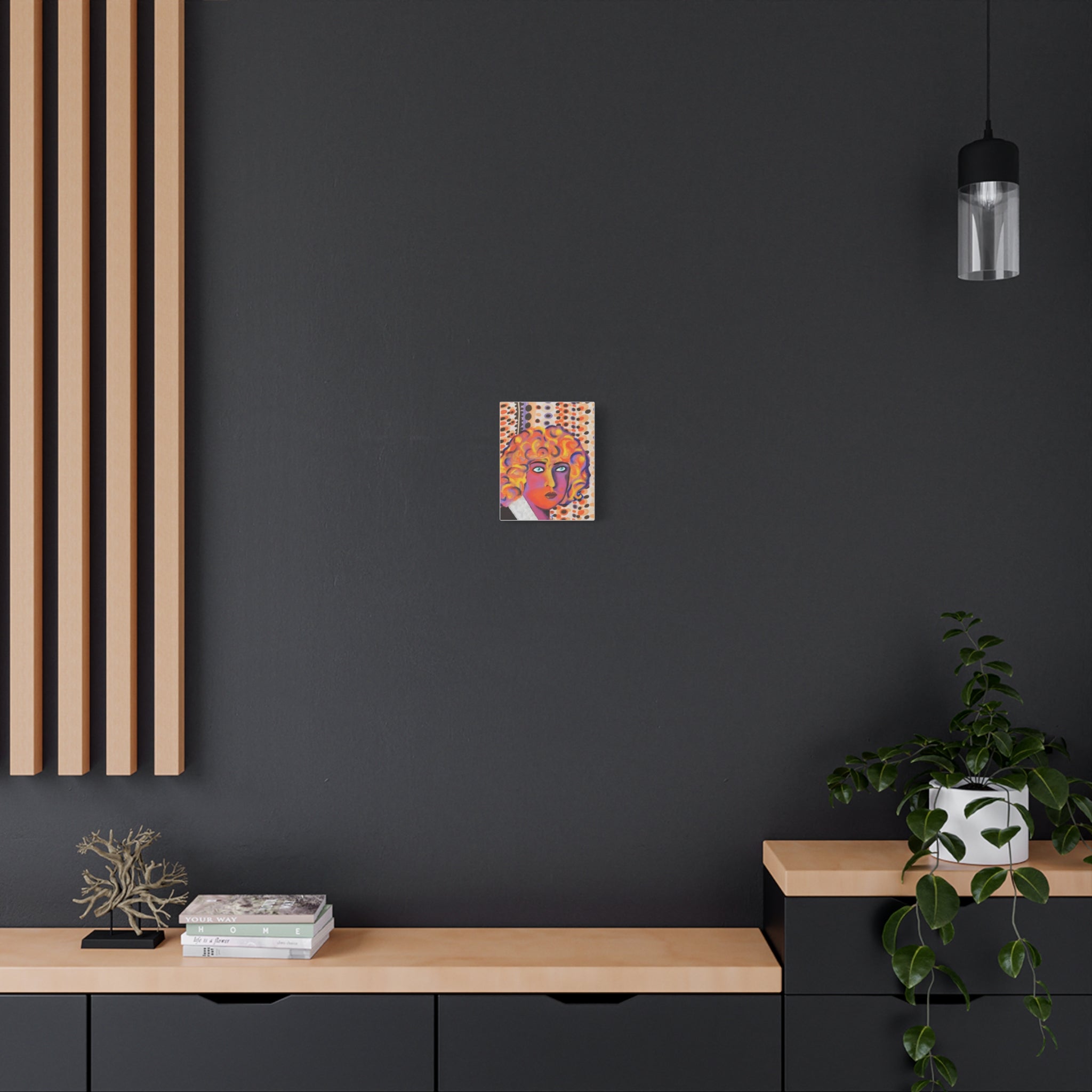 Colorful Pop Art Nahui Olin Portrait Canvas - Matte Stretched Wall Art