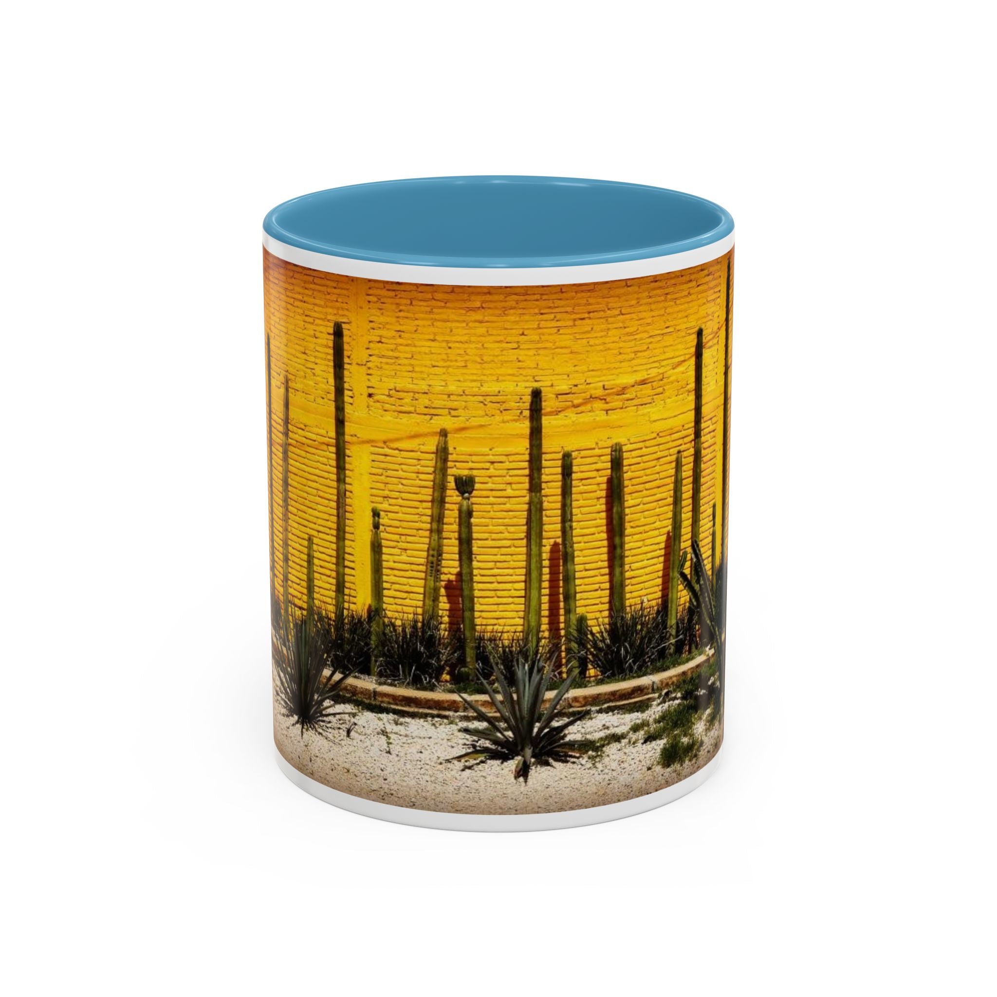 Desert Sunset Coffee Mug — Saguaro Cactus Accent Mug (11/15 oz)