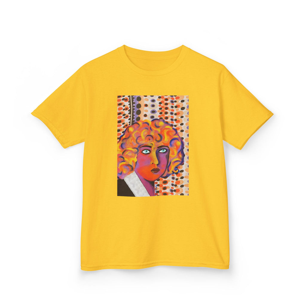 Kids Art Tee — Colorful Nahui Olin Pop Portrait Graphic